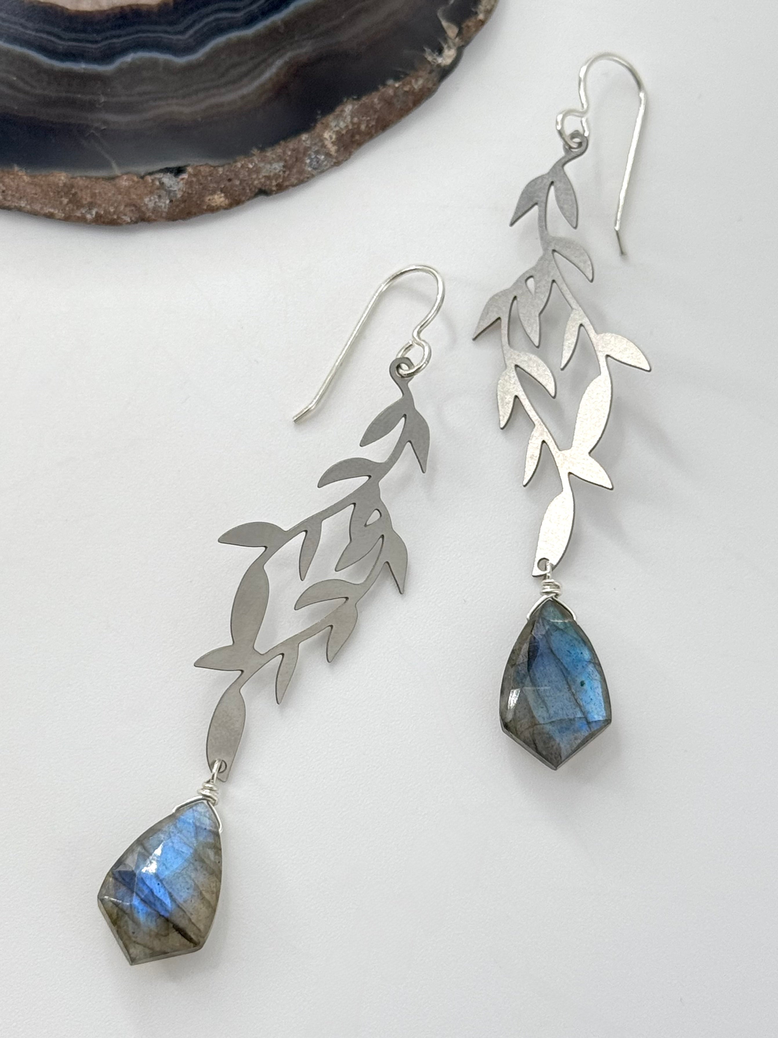 •WILLOW• labradorite + silver dangle earrings