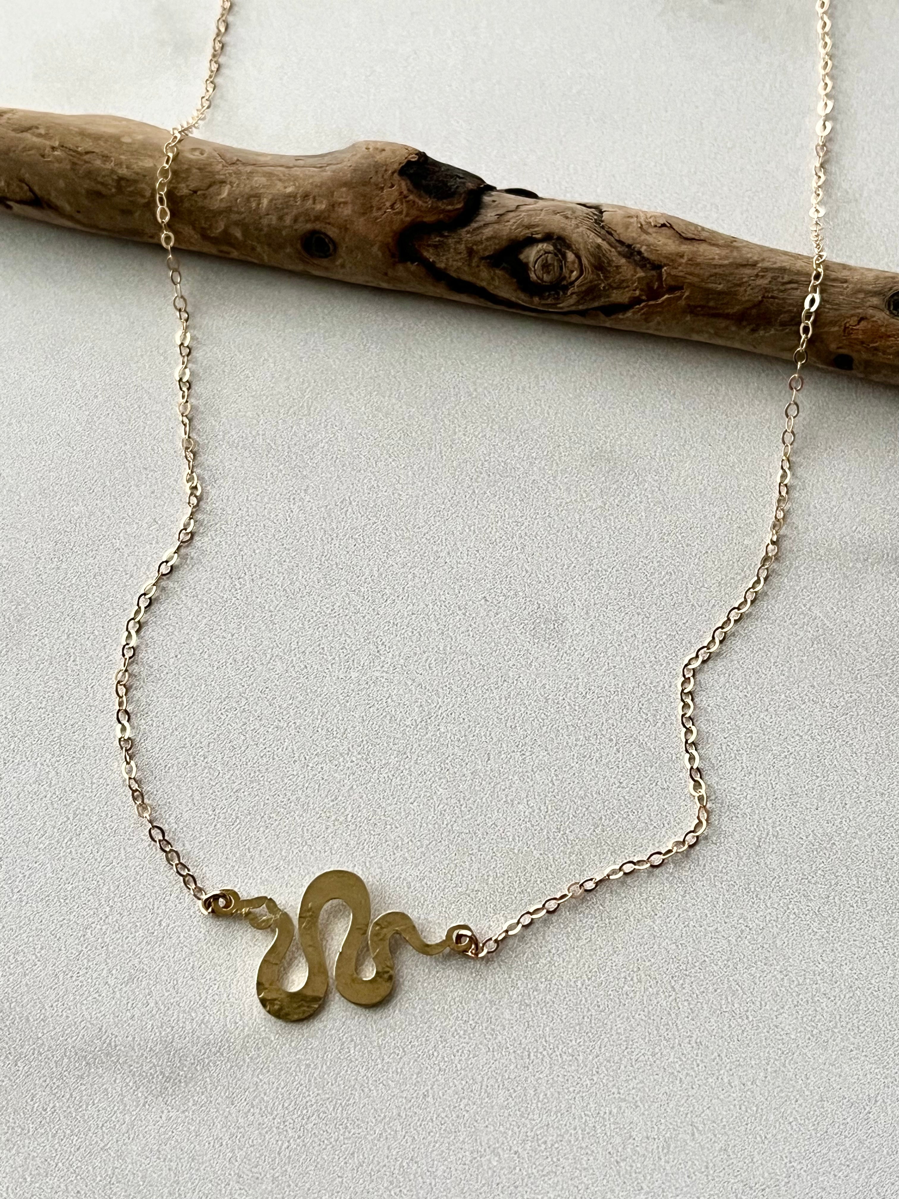 •SLITHER•  gold necklace