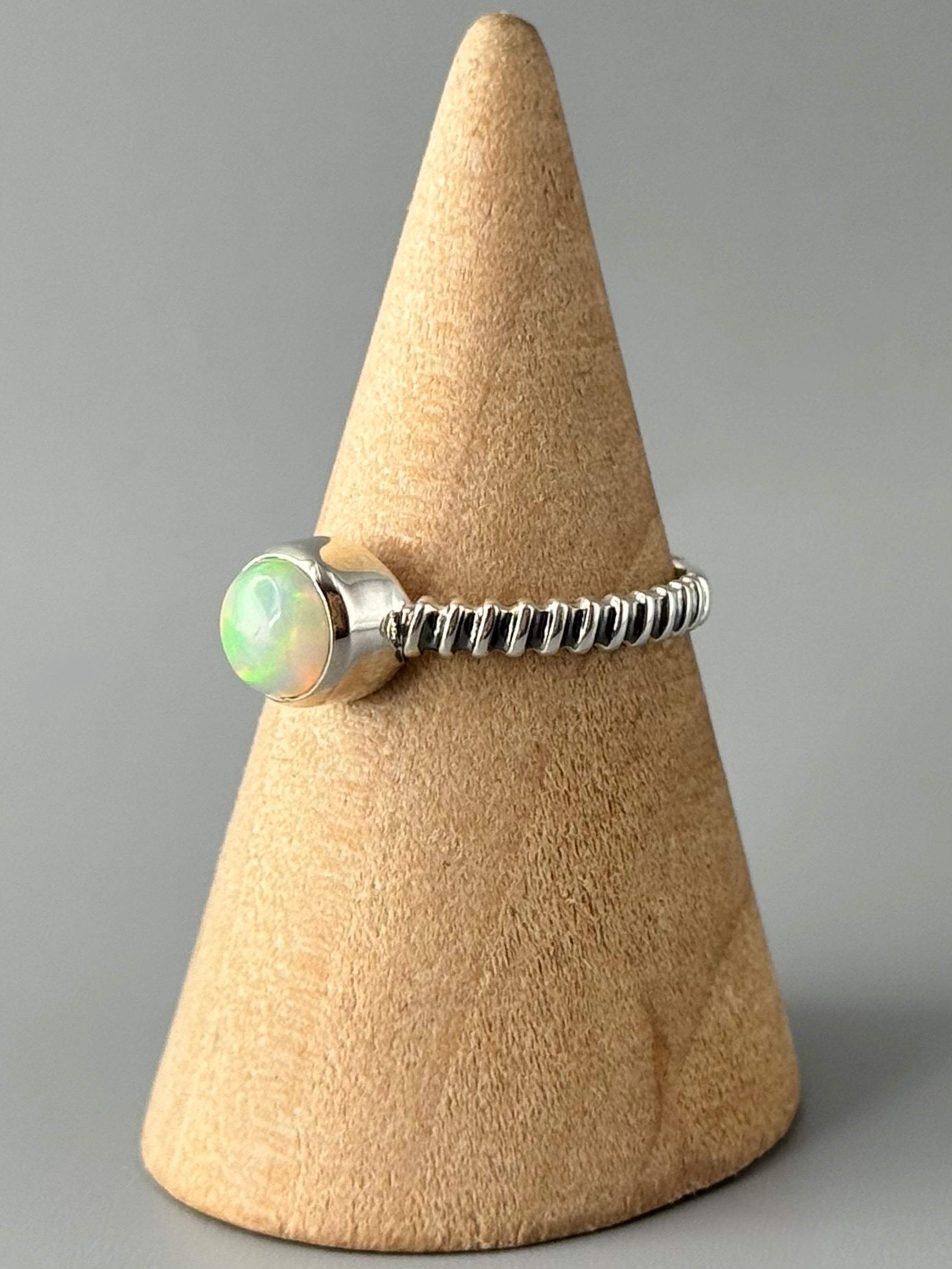 •ETHIOPIAN OPAL - TWISTED• sterling silver ring (various sizes)