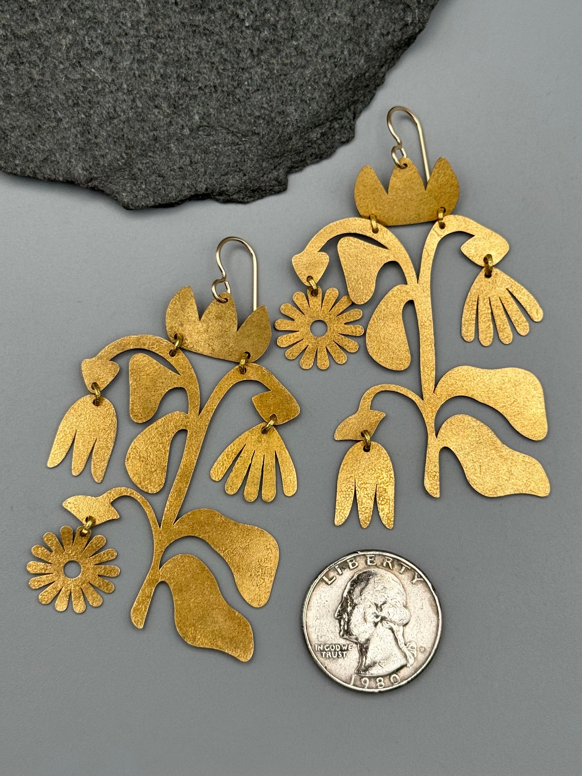 •WILD• gold dangle earrings