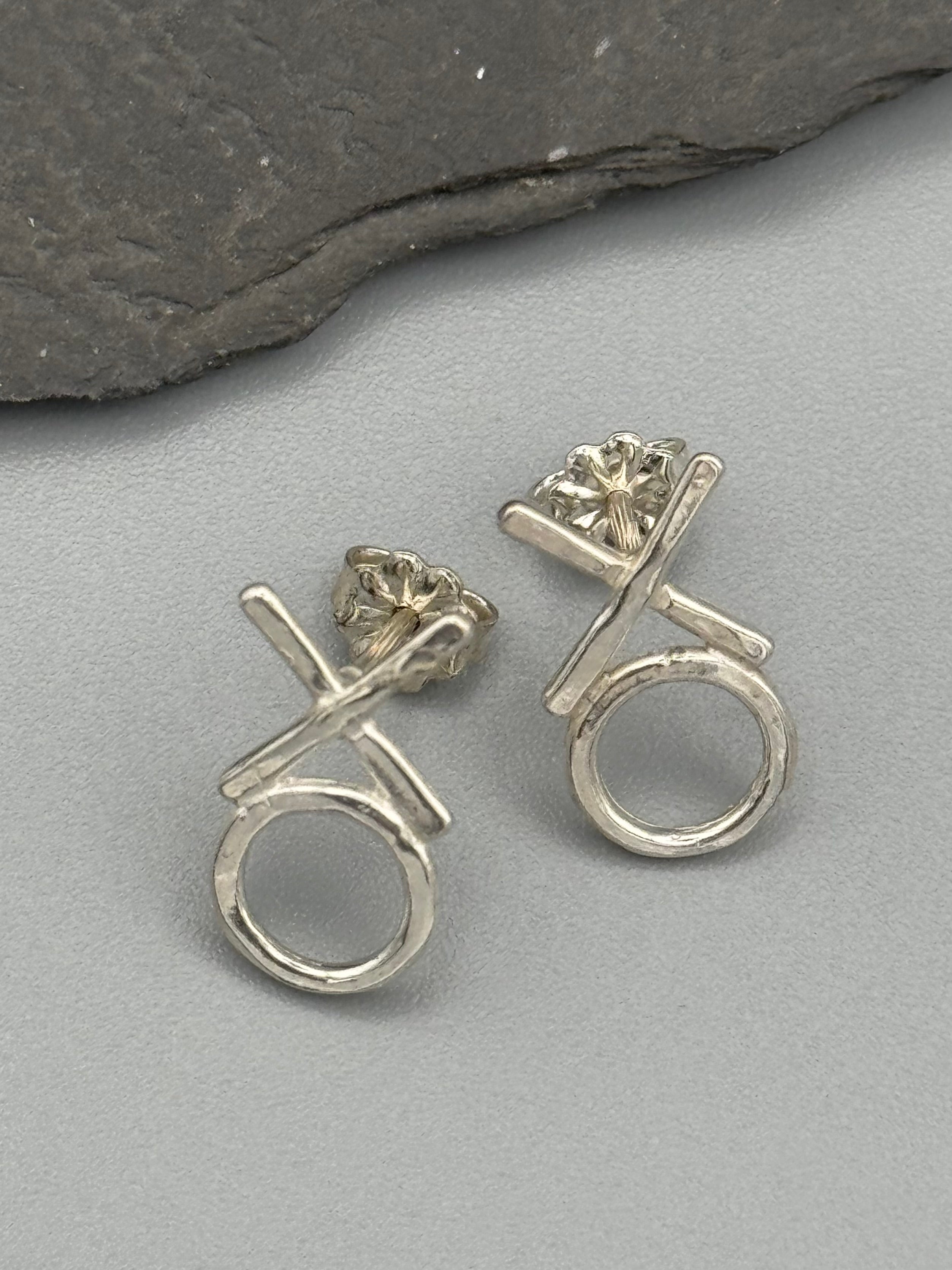 •XOXO• sterling silver post earrings