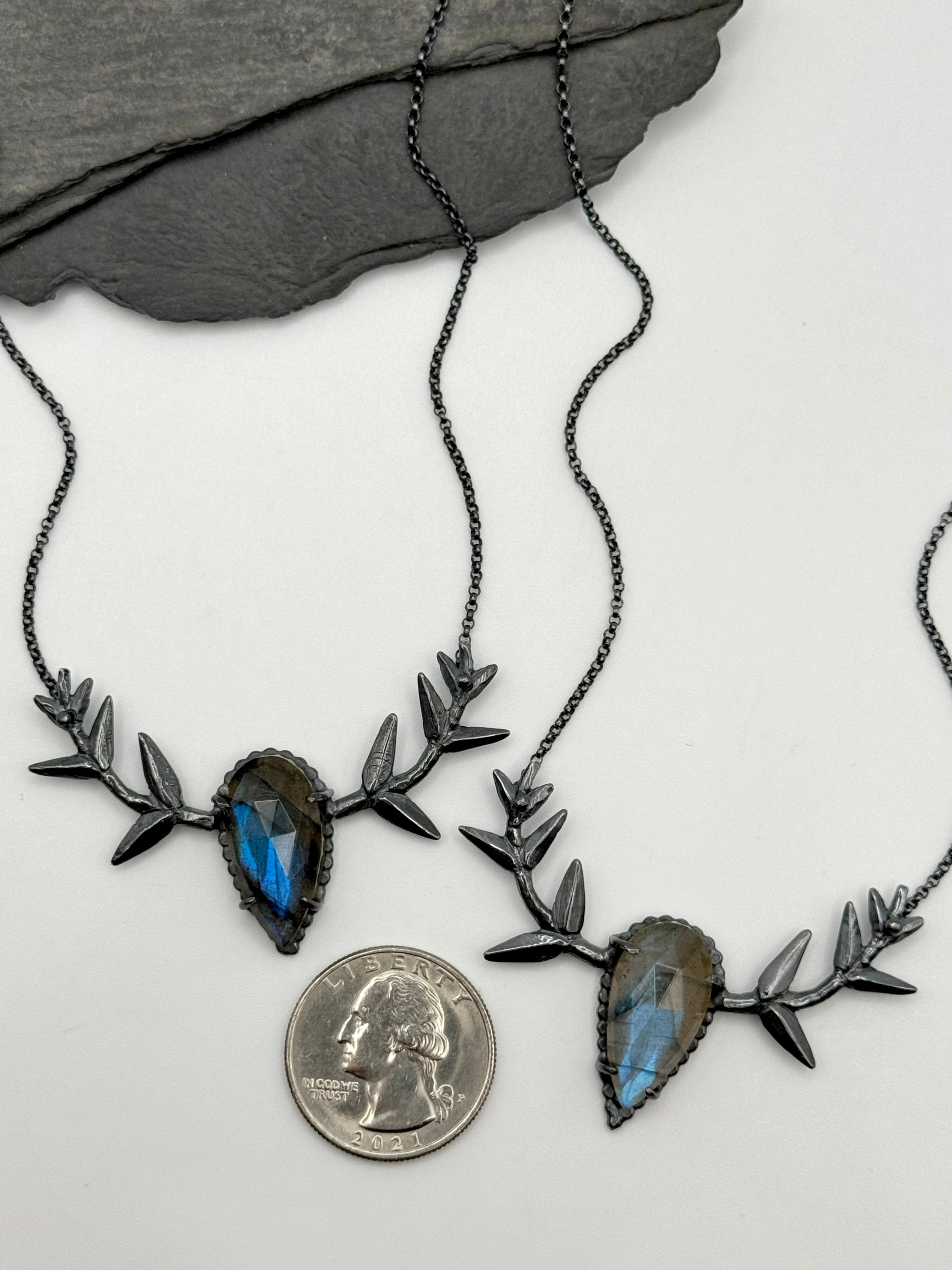 •BRANCHED OUT• labradorite + silver necklace (various lengths)