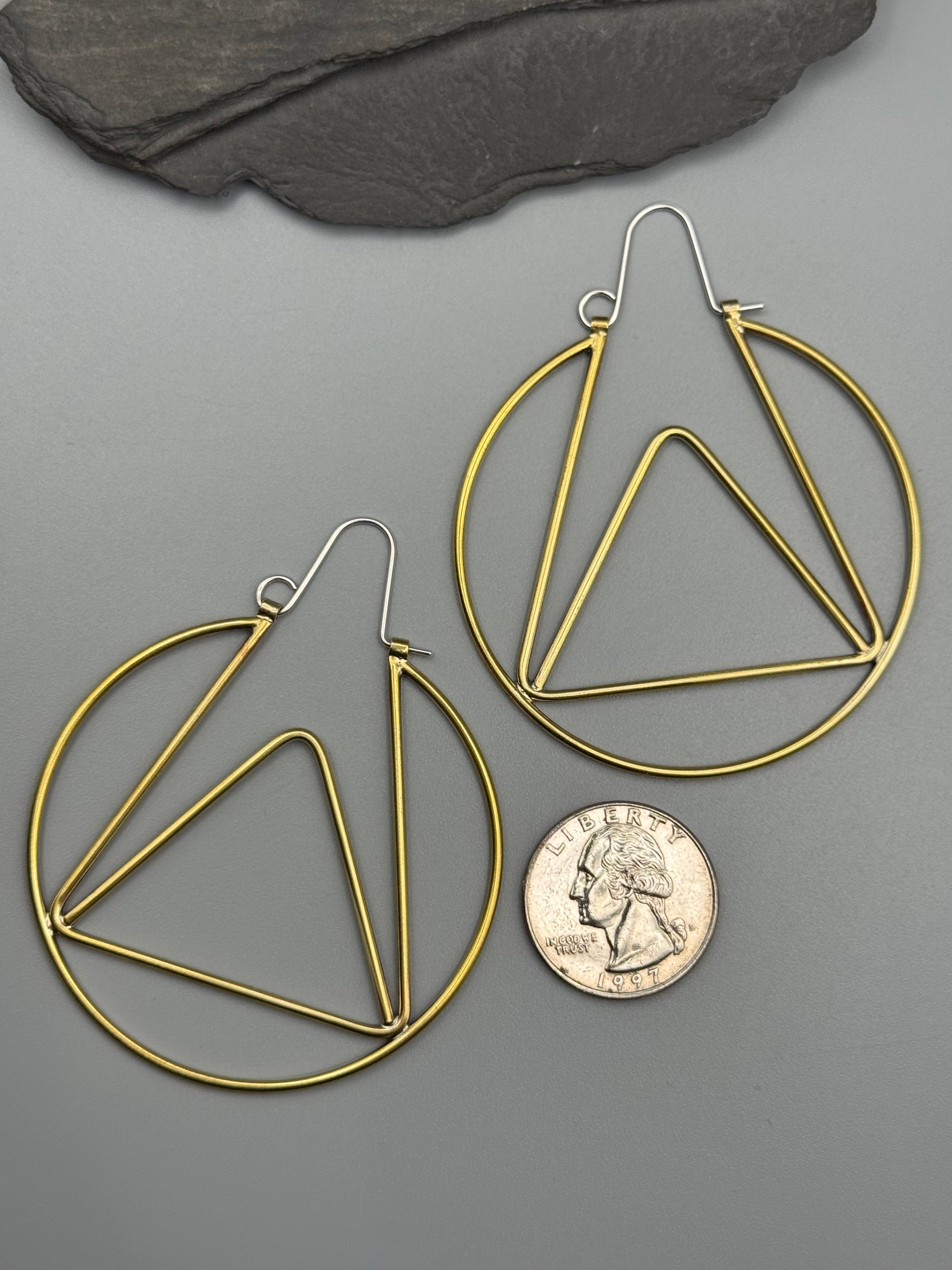 •SUMMIT• brass hoop earrings