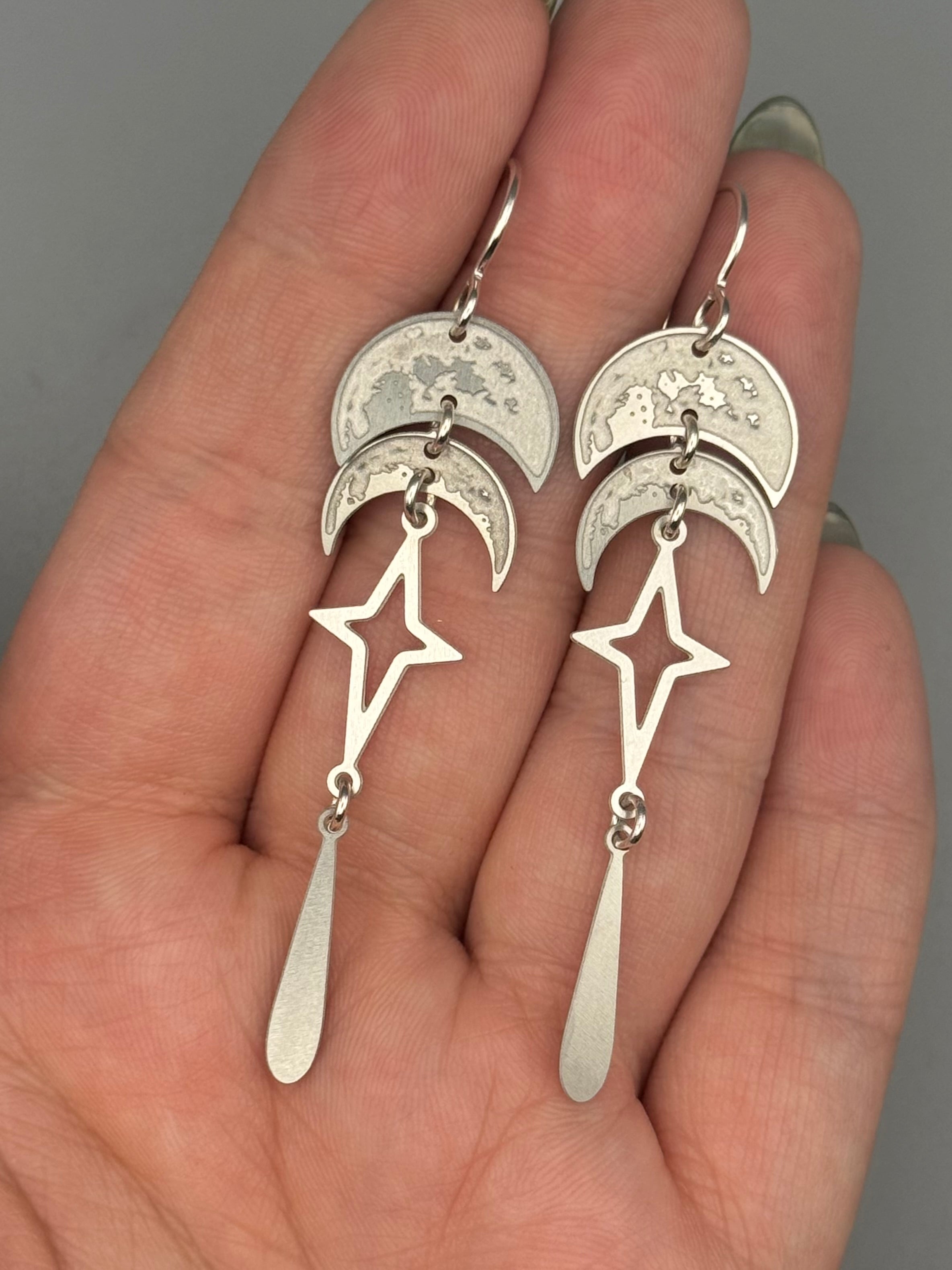 •NYX• silver dangle earrings