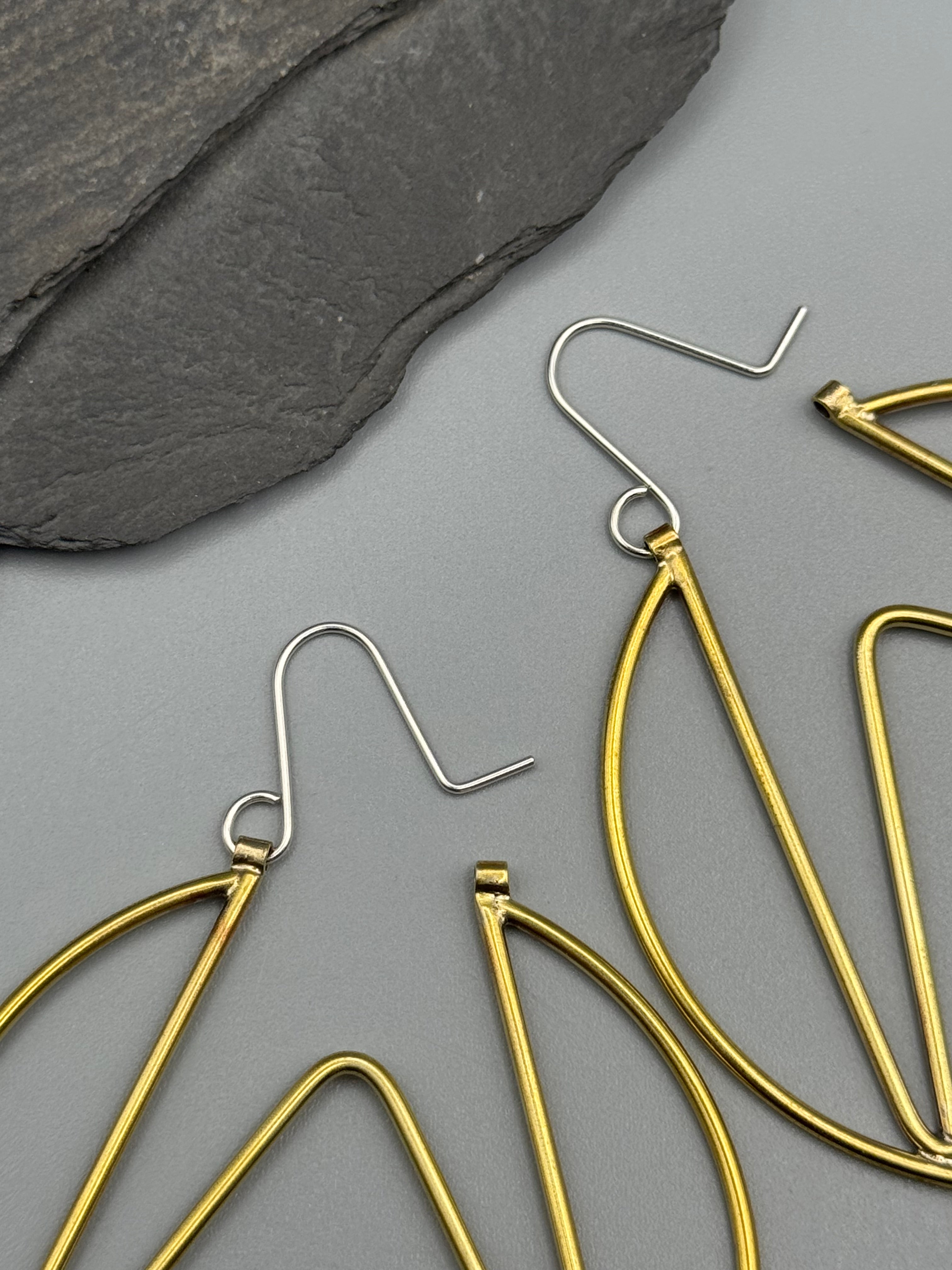 •SUMMIT• brass hoop earrings