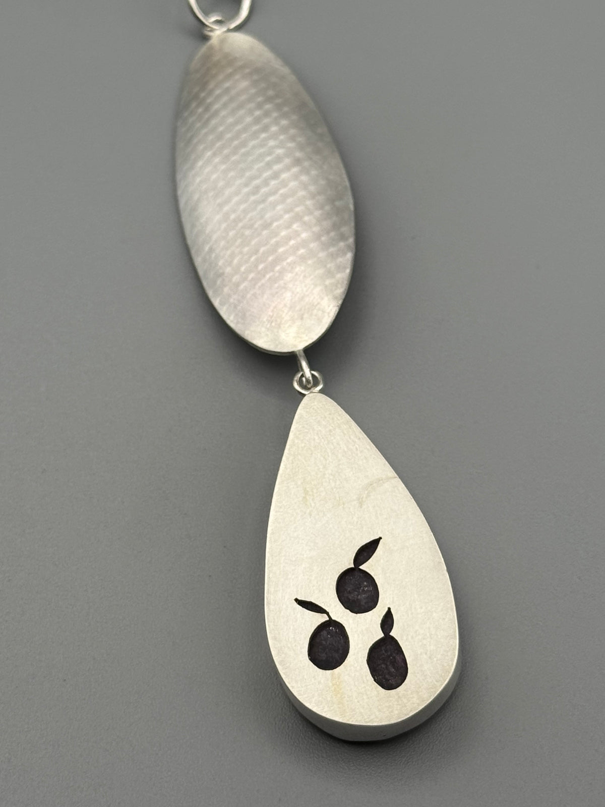 •GROVE• purpurite + silver necklace (24" long)