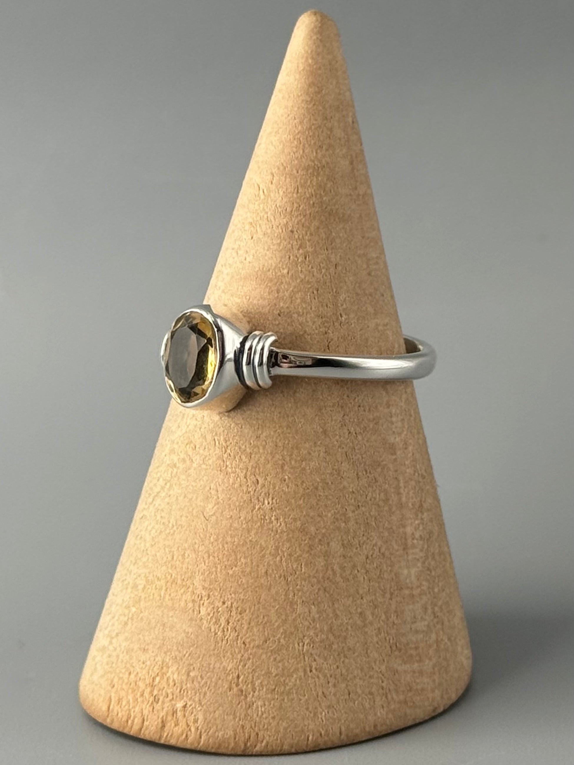 •CITRINE - FLANKED• sterling silver ring (various sizes)