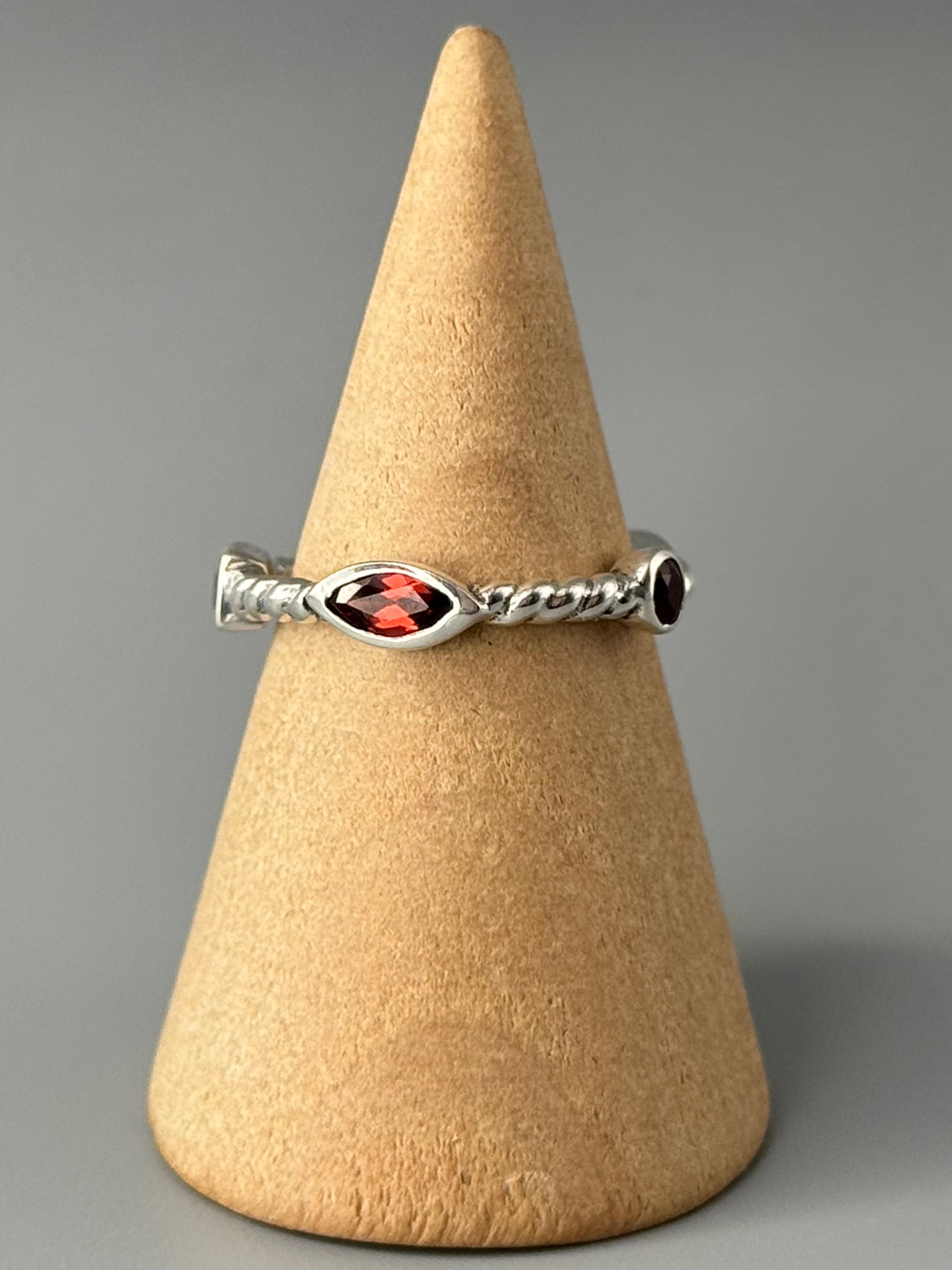 •GARNET - FAIRY RING• sterling silver ring (various sizes)