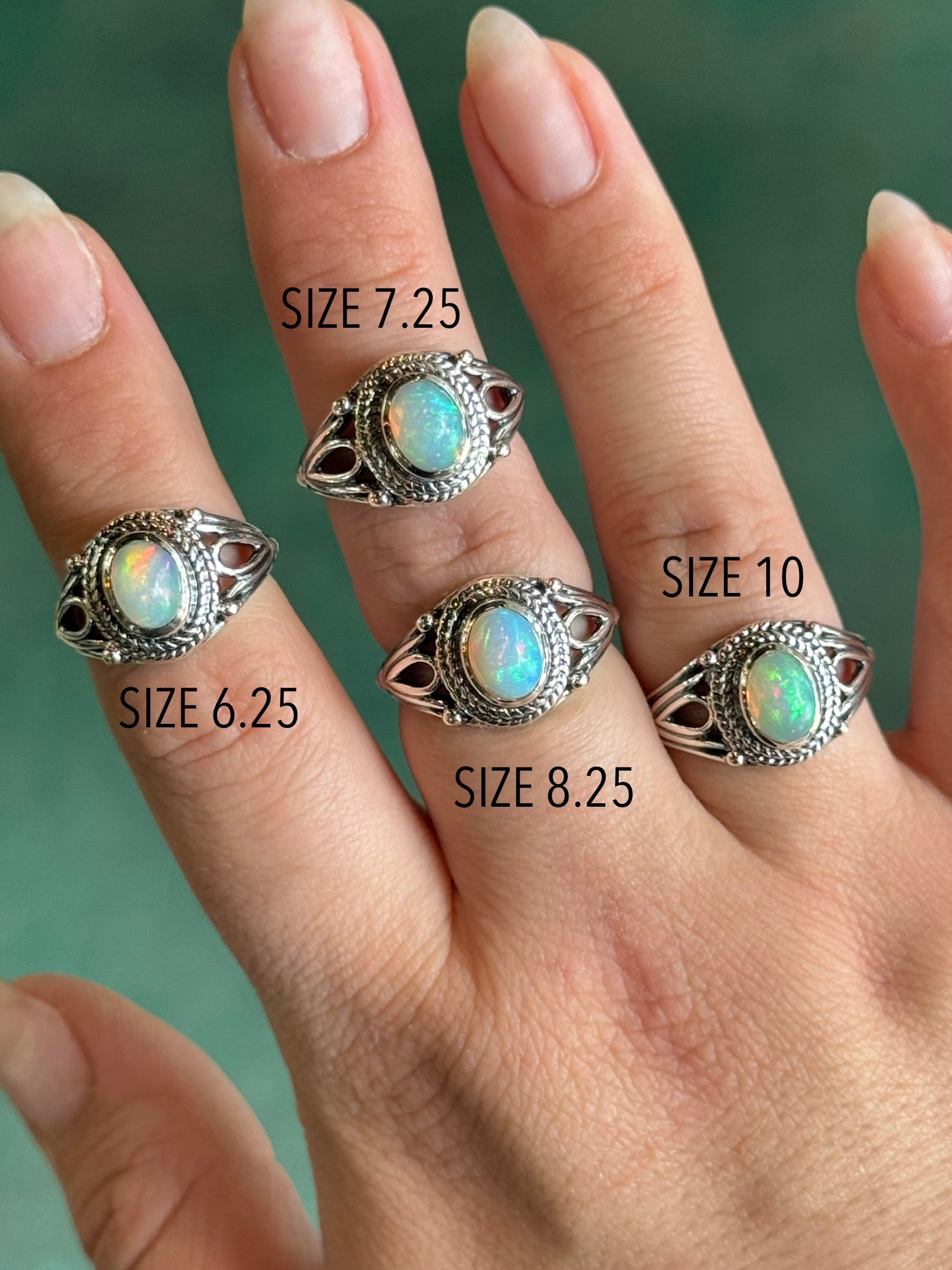 •ETHIOPIAN OPAL - DEW• sterling silver ring (various sizes)