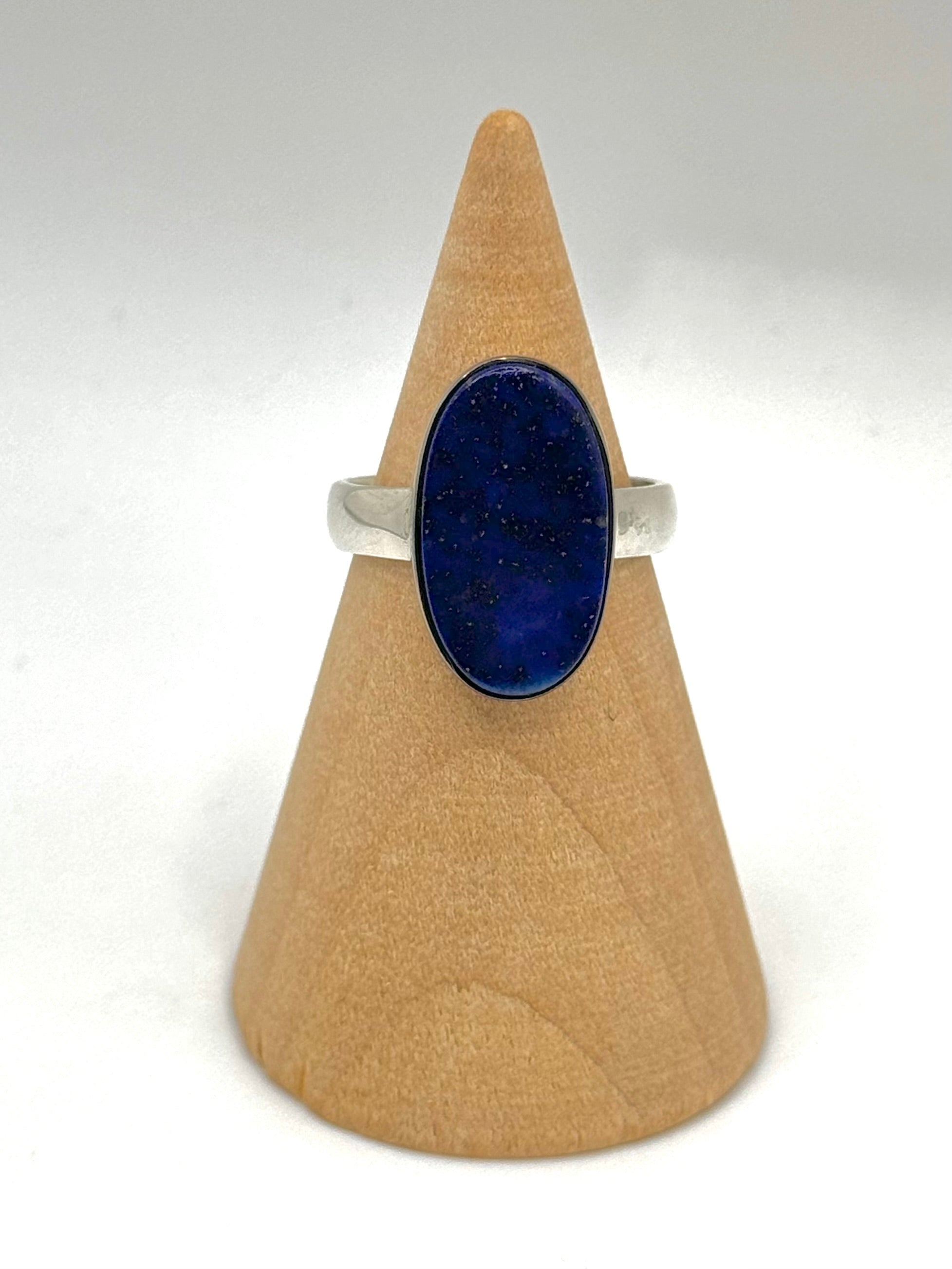 •LAPIS - LARGE OVAL• silver ring (size 6)