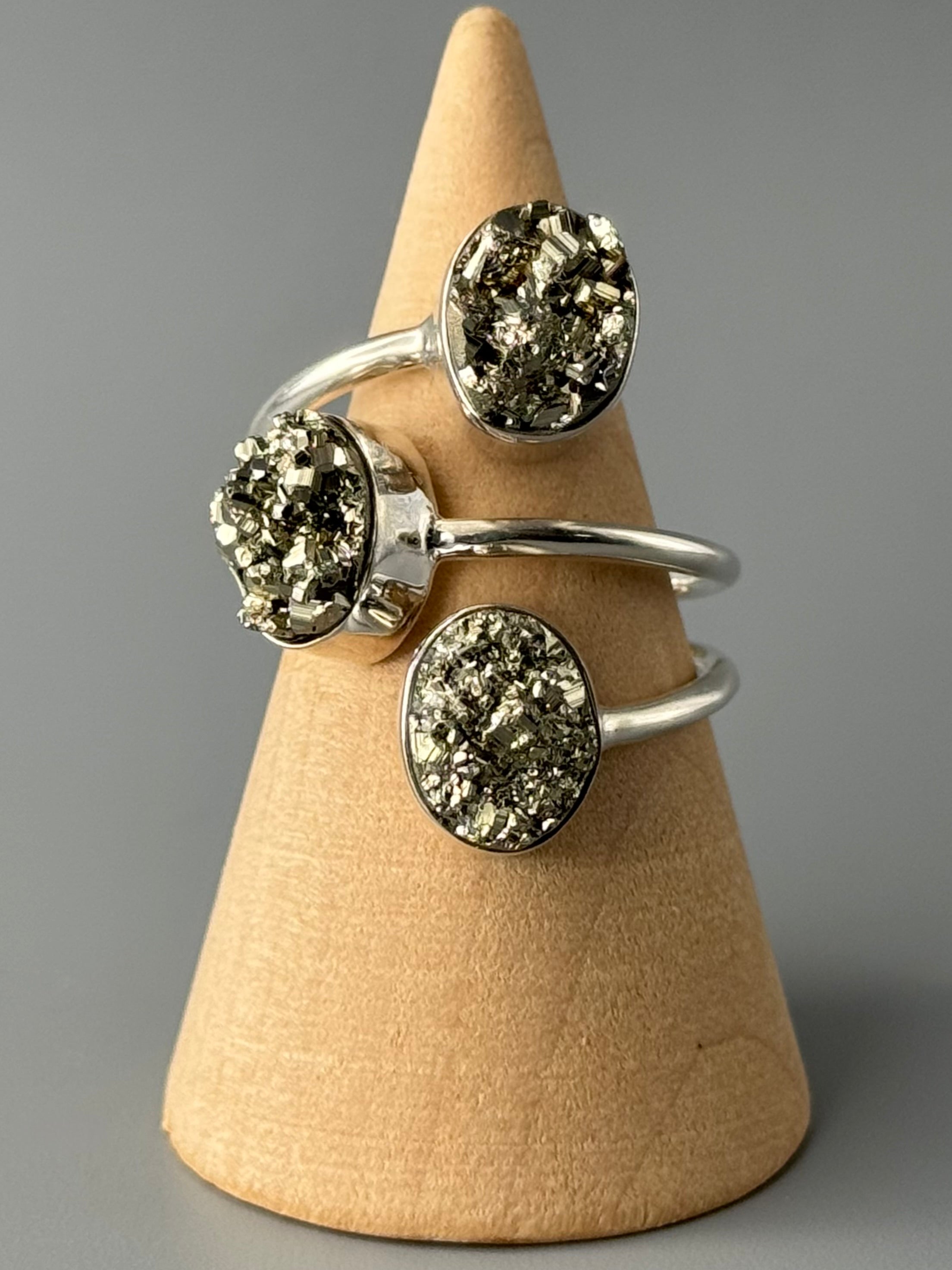 •PYRITE - ORBITAL• adjustable silver ring