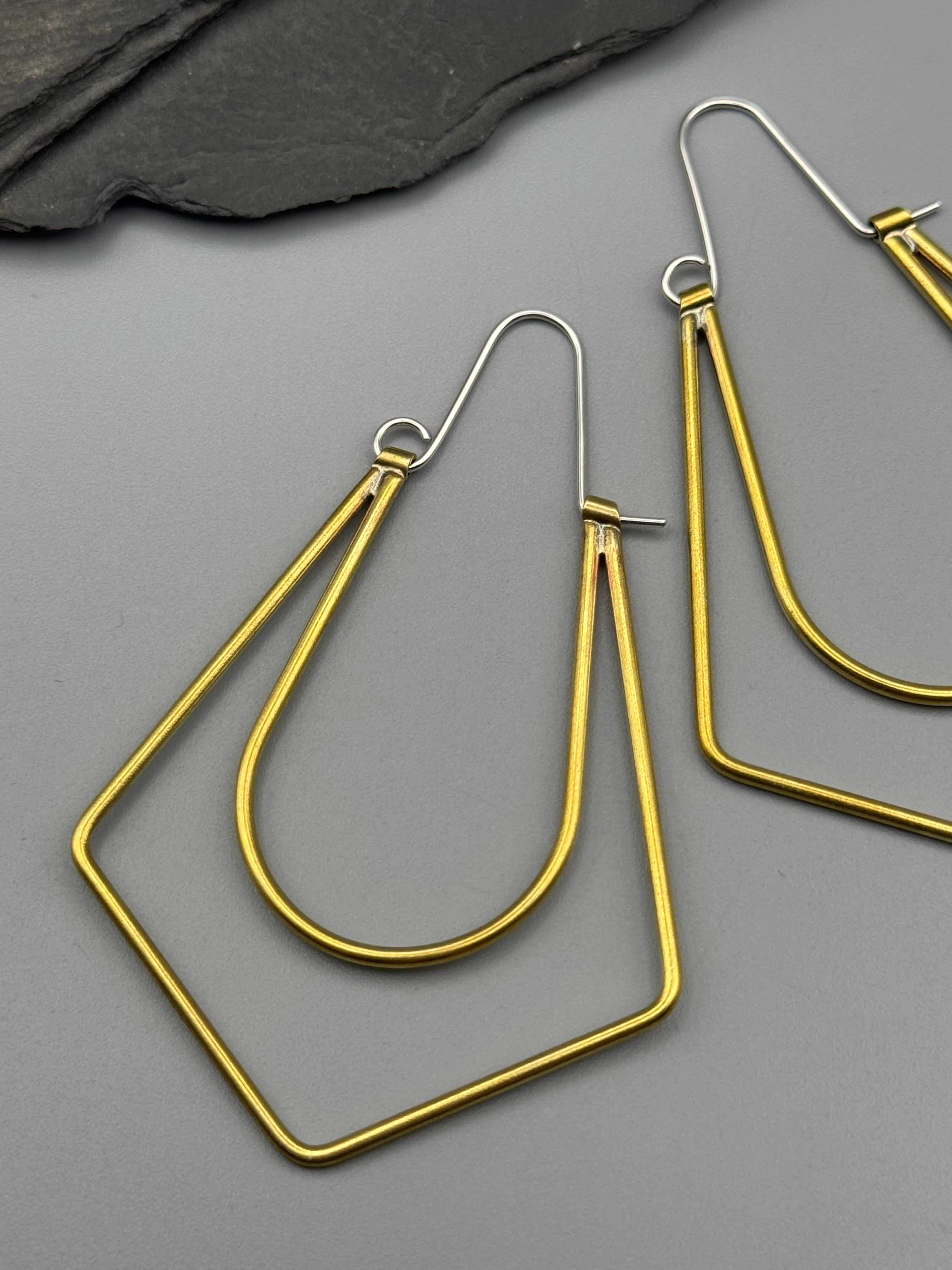 •NINA• brass hoop earrings