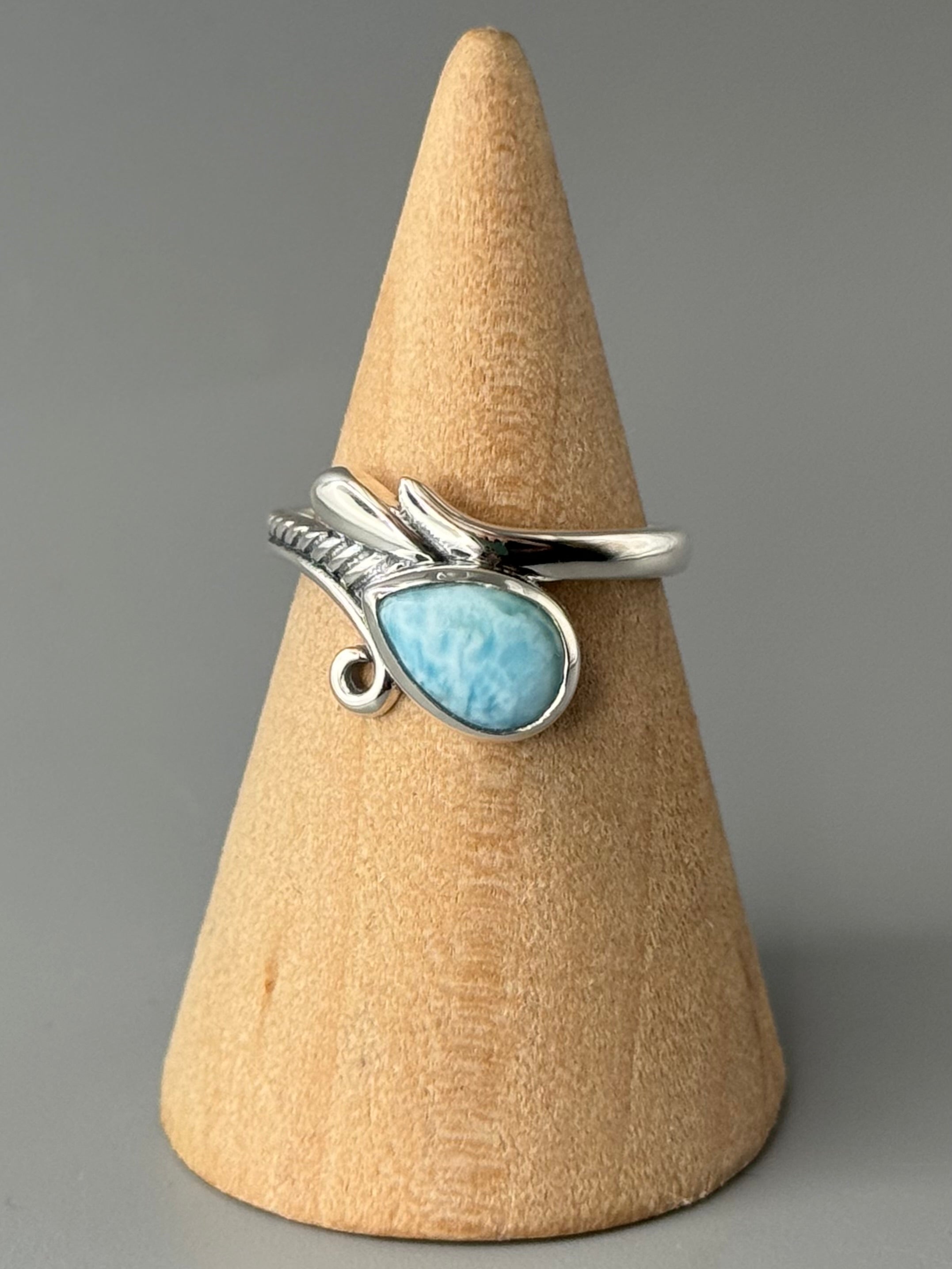 •LARIMAR - GUST• sterling silver ring (size 7)