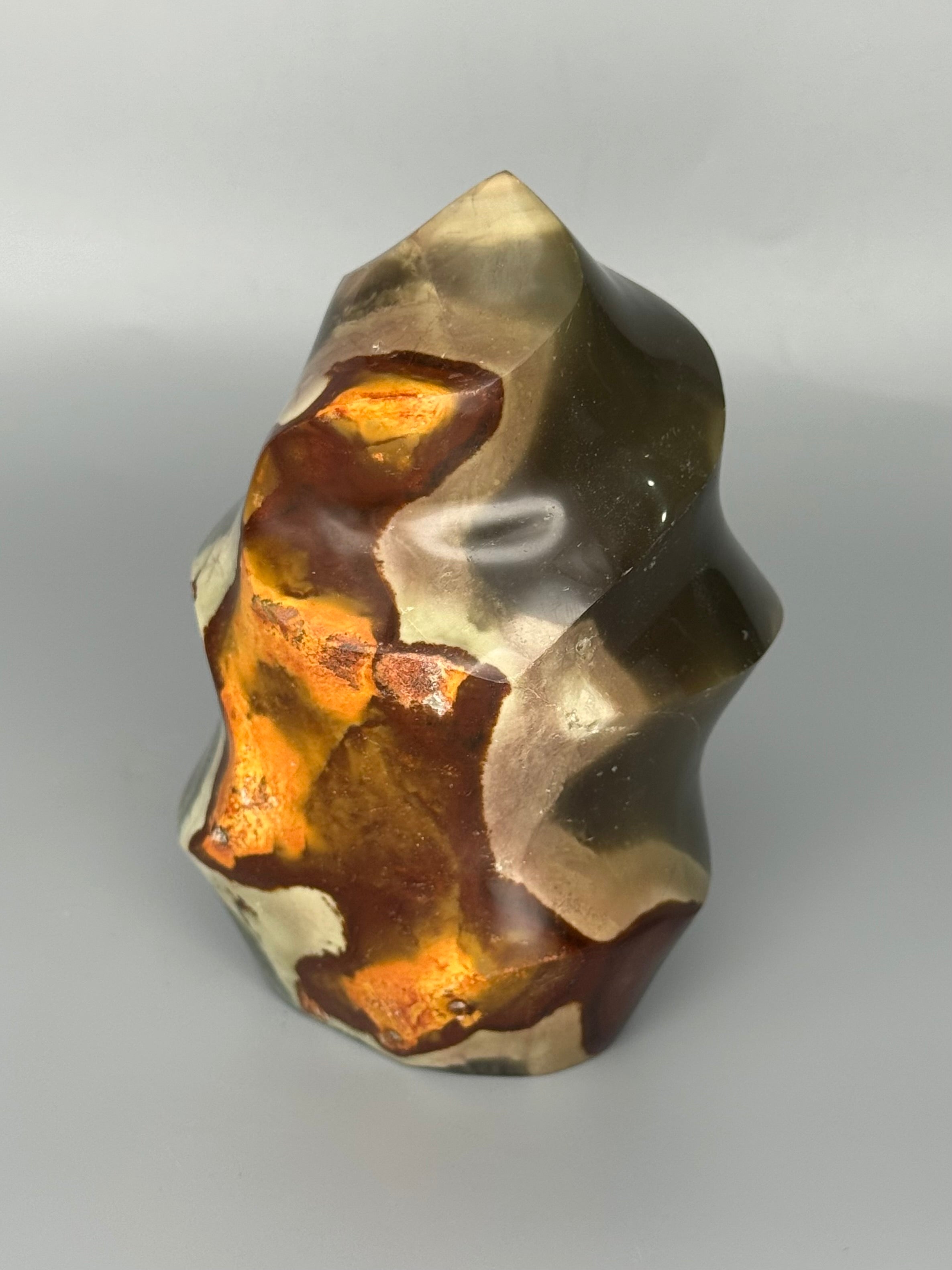 •POLYCHROME JASPER• carved flame