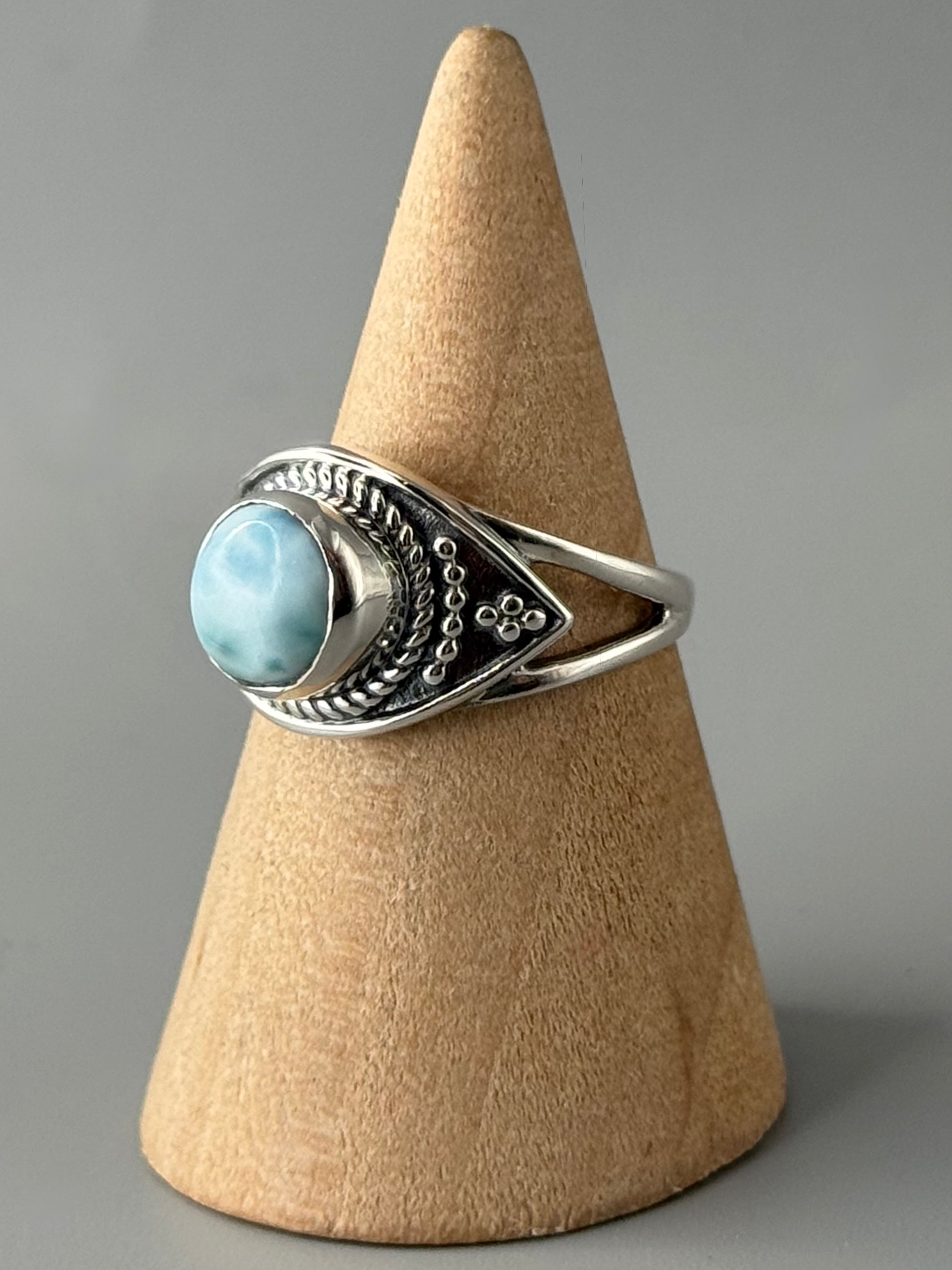 •LARIMAR - OJO• sterling silver ring (various sizes)