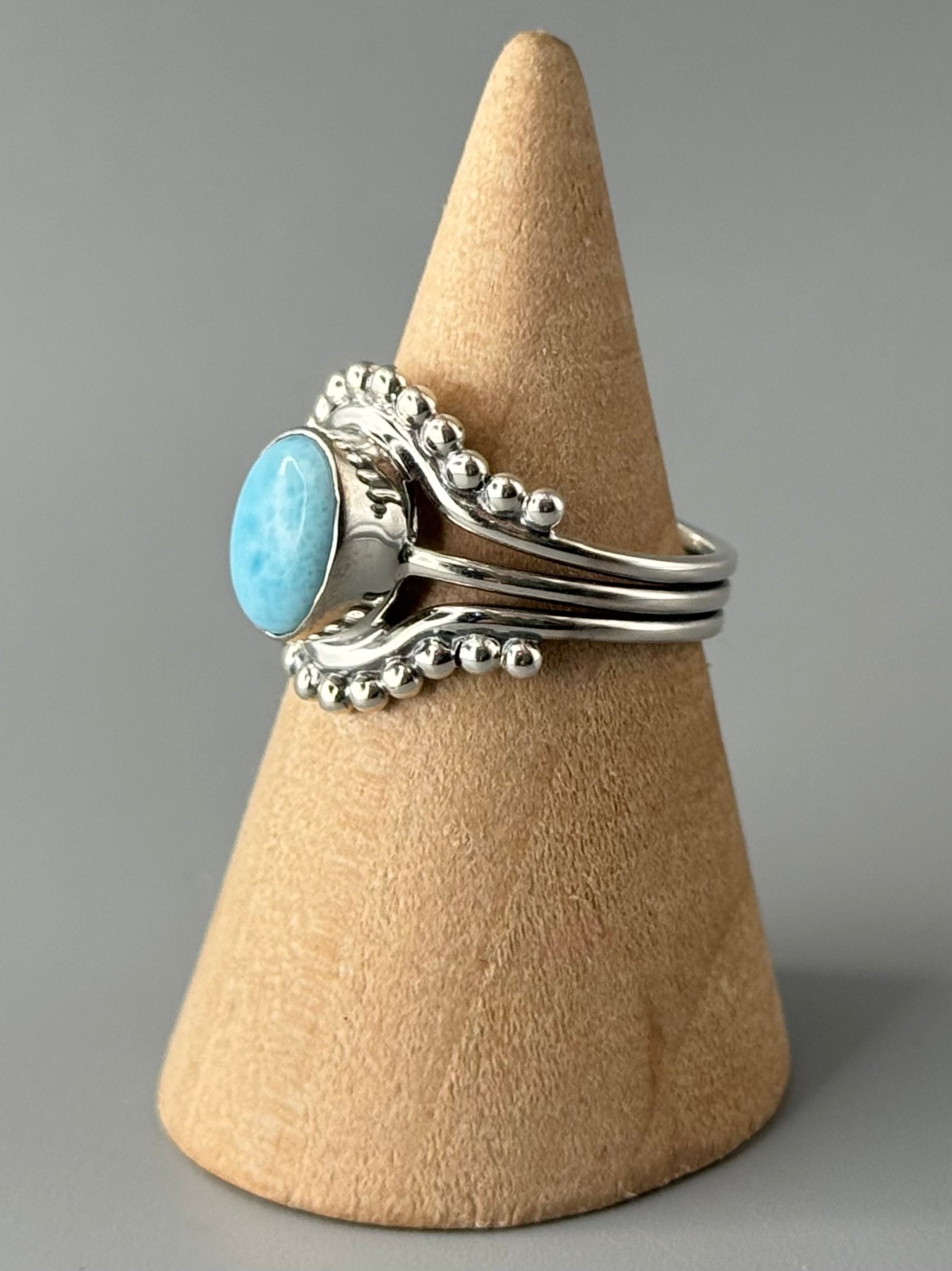 •LARIMAR - EYE OF THE STORM• sterling silver ring (various sizes)