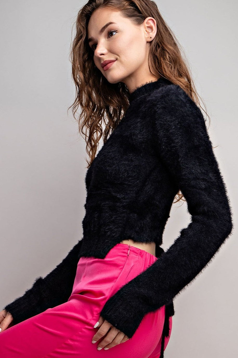 •LUCA• fuzzy knit sweater