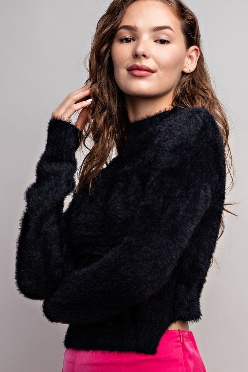 •LUCA• fuzzy knit sweater