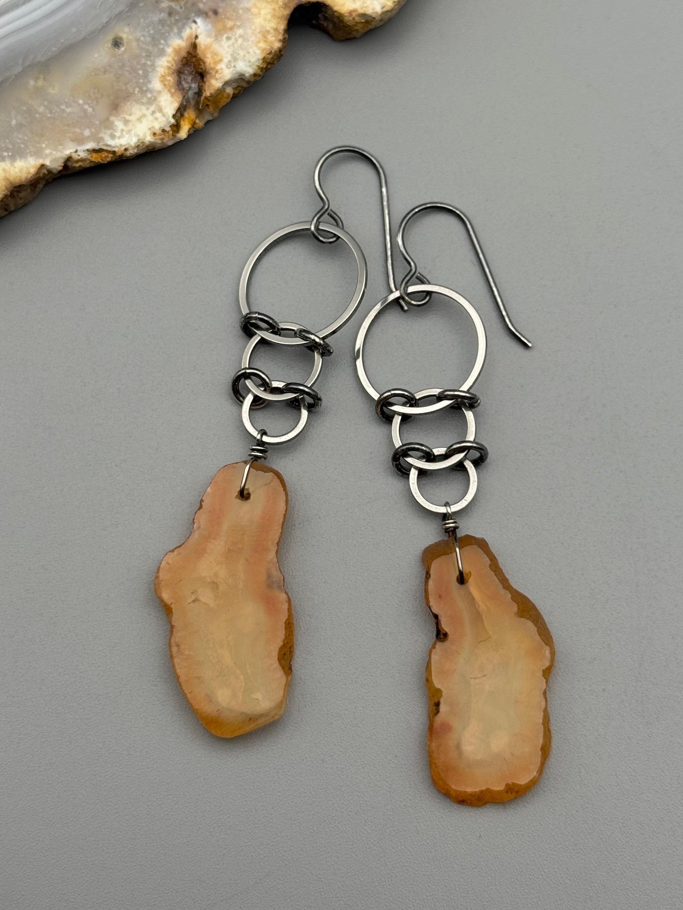 •EOWYN• carnelian + silver earrings