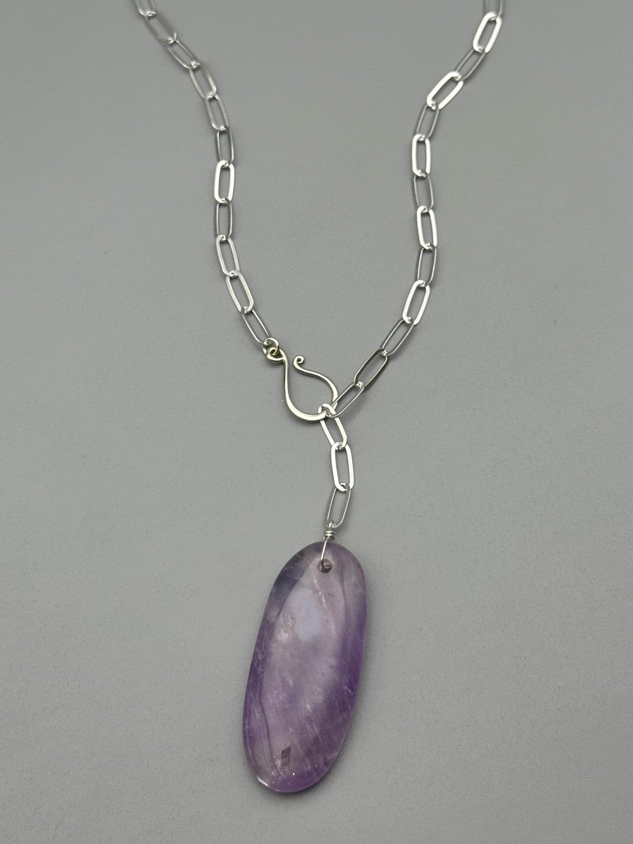 •LINKED• ametrine + silver necklace (ADJ to 19")