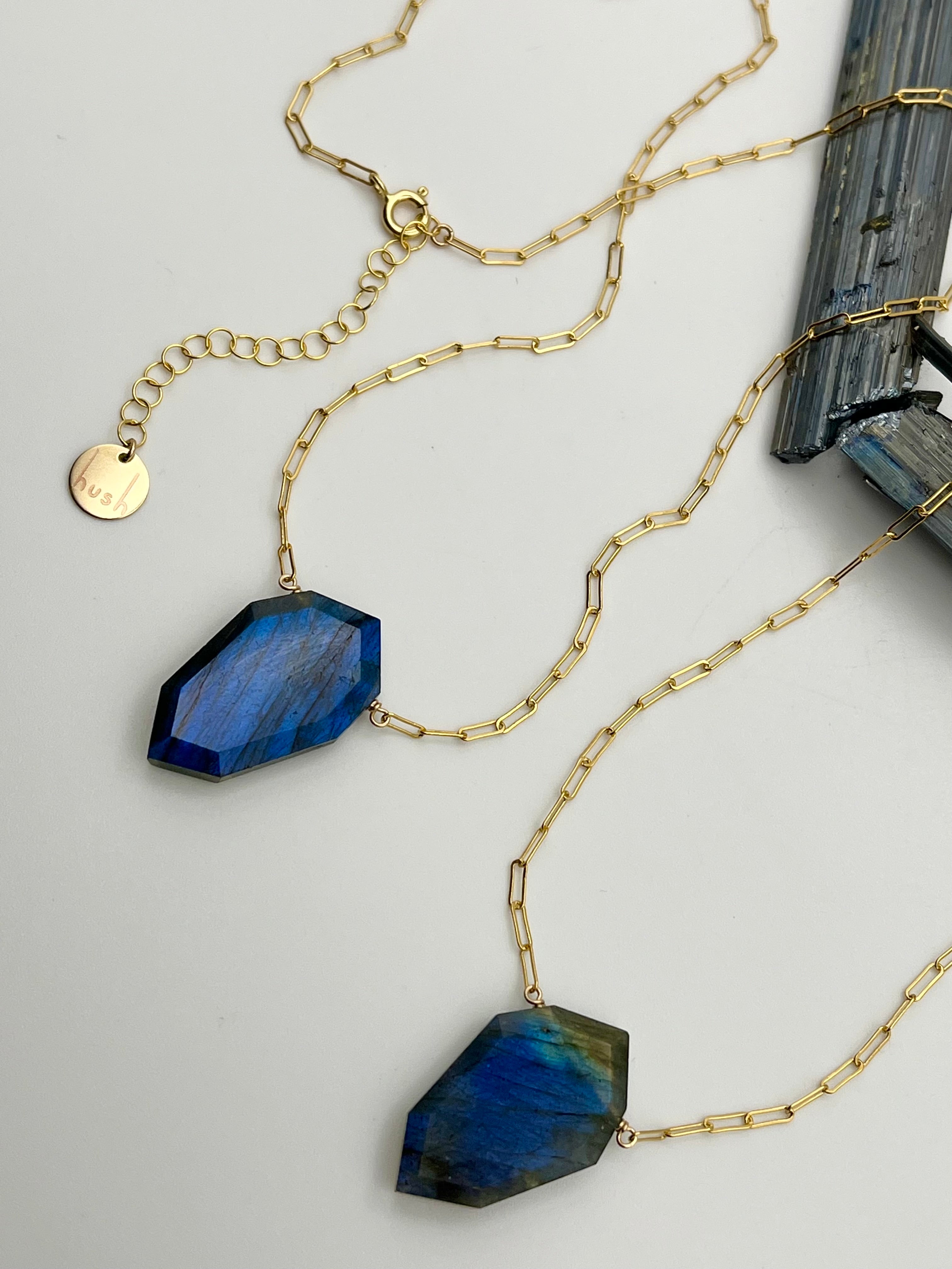 •AEON- PETAL• labradorite + gold necklace (various lengths)