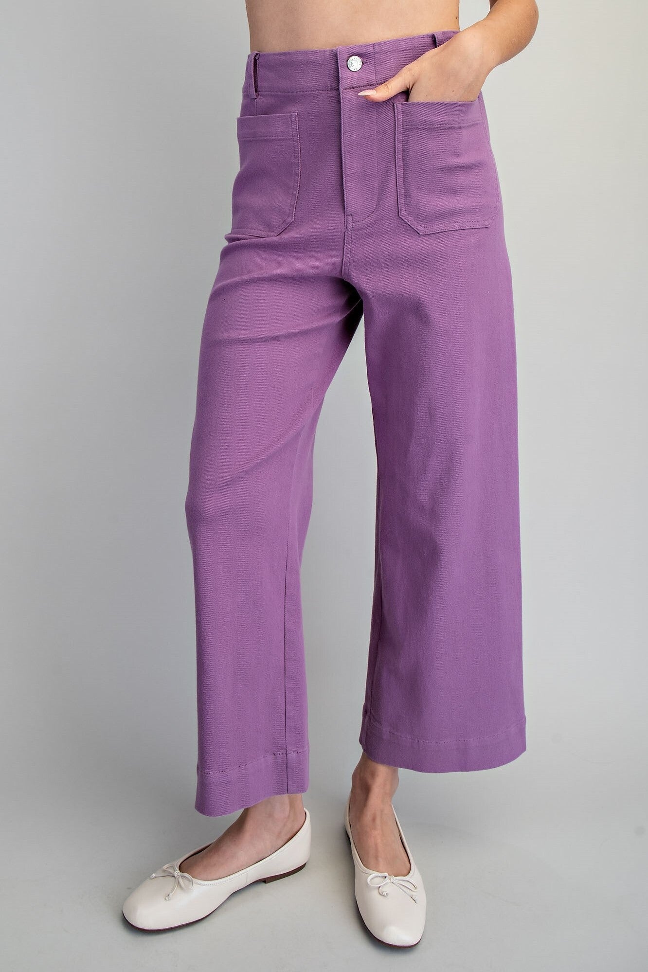 •CORDELIA• cropped straight leg denim pants