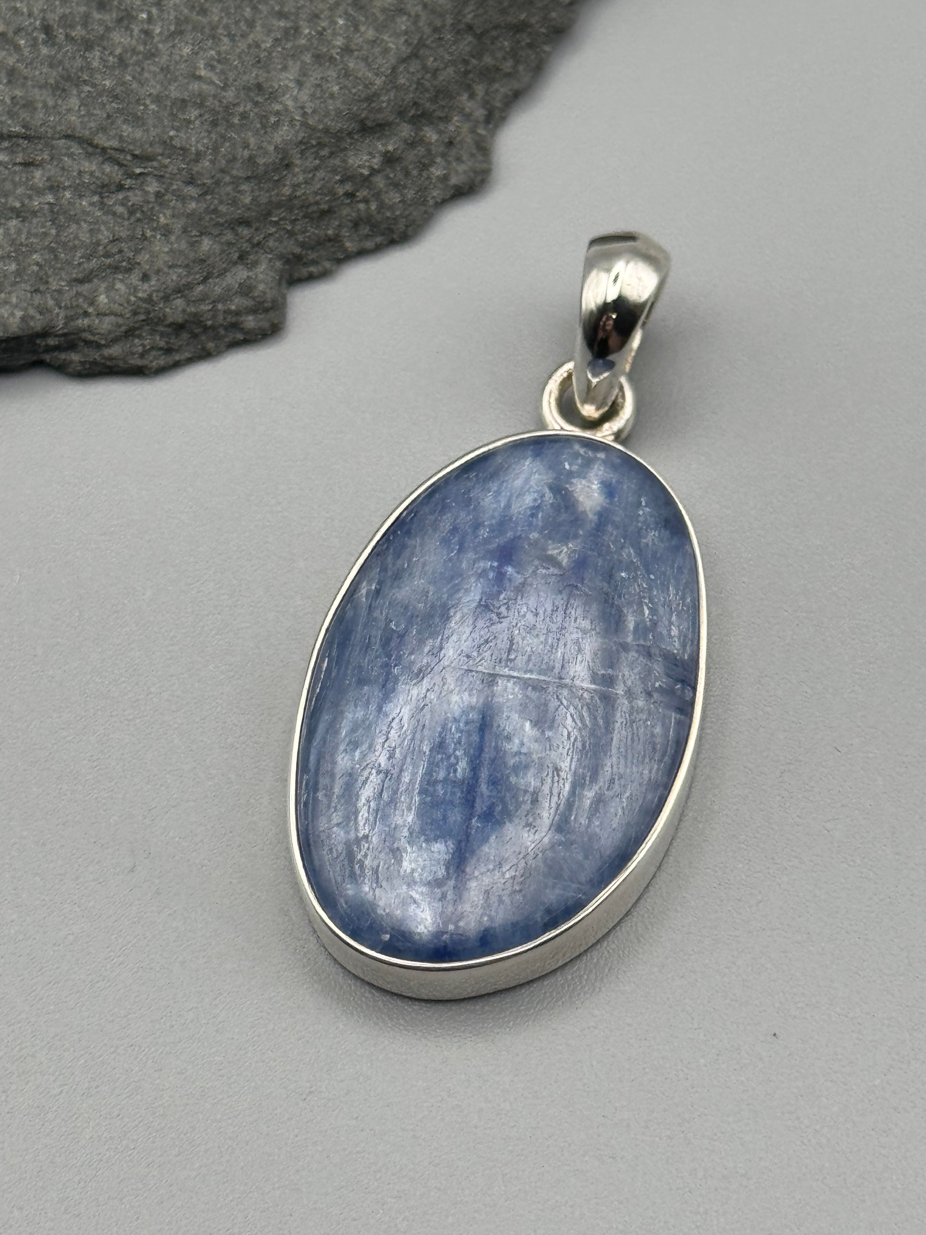 •KYANITE - MEDIUM OVAL• sterling silver pendant