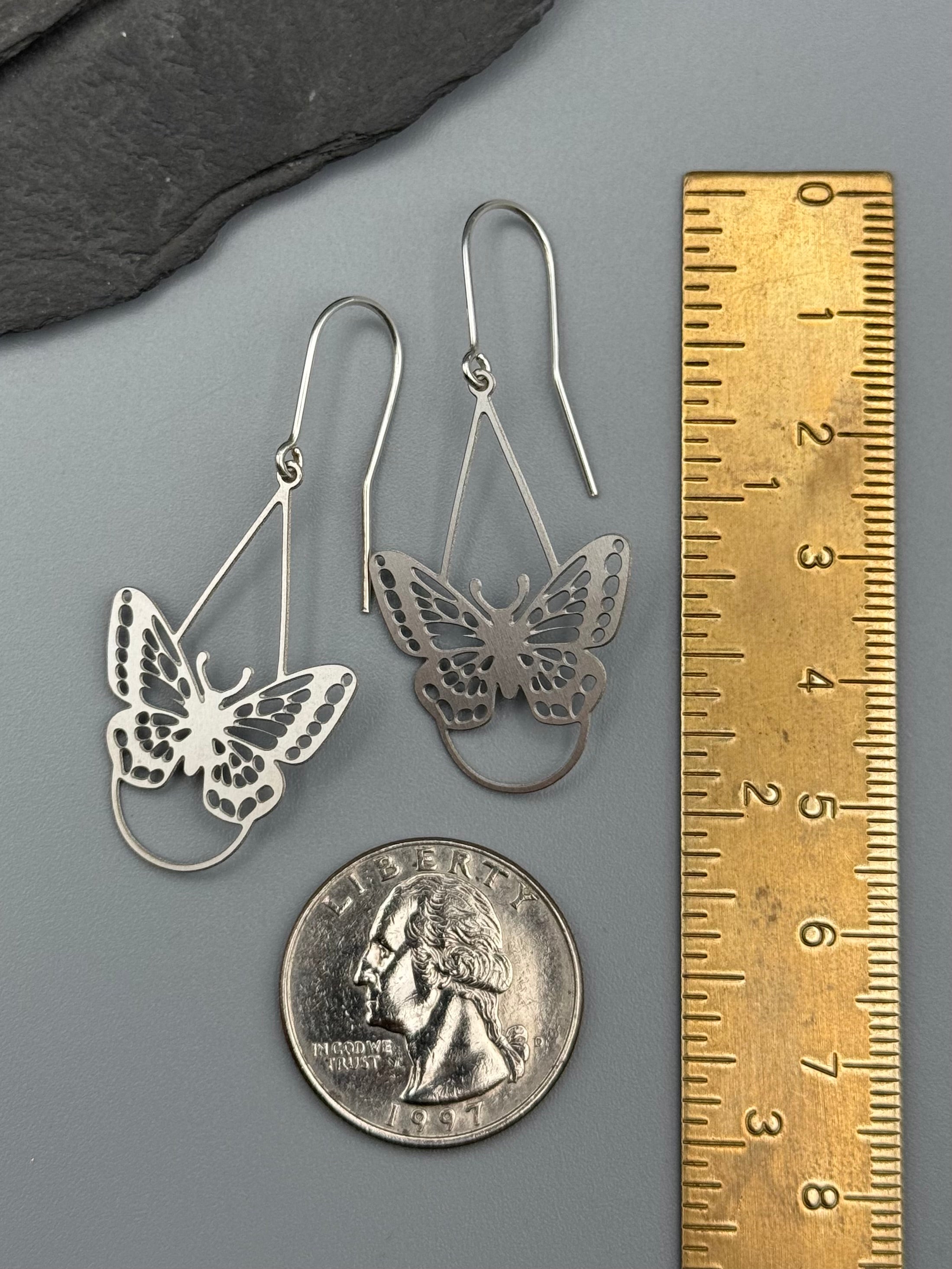 •MARIPOSA• silver dangle earrings