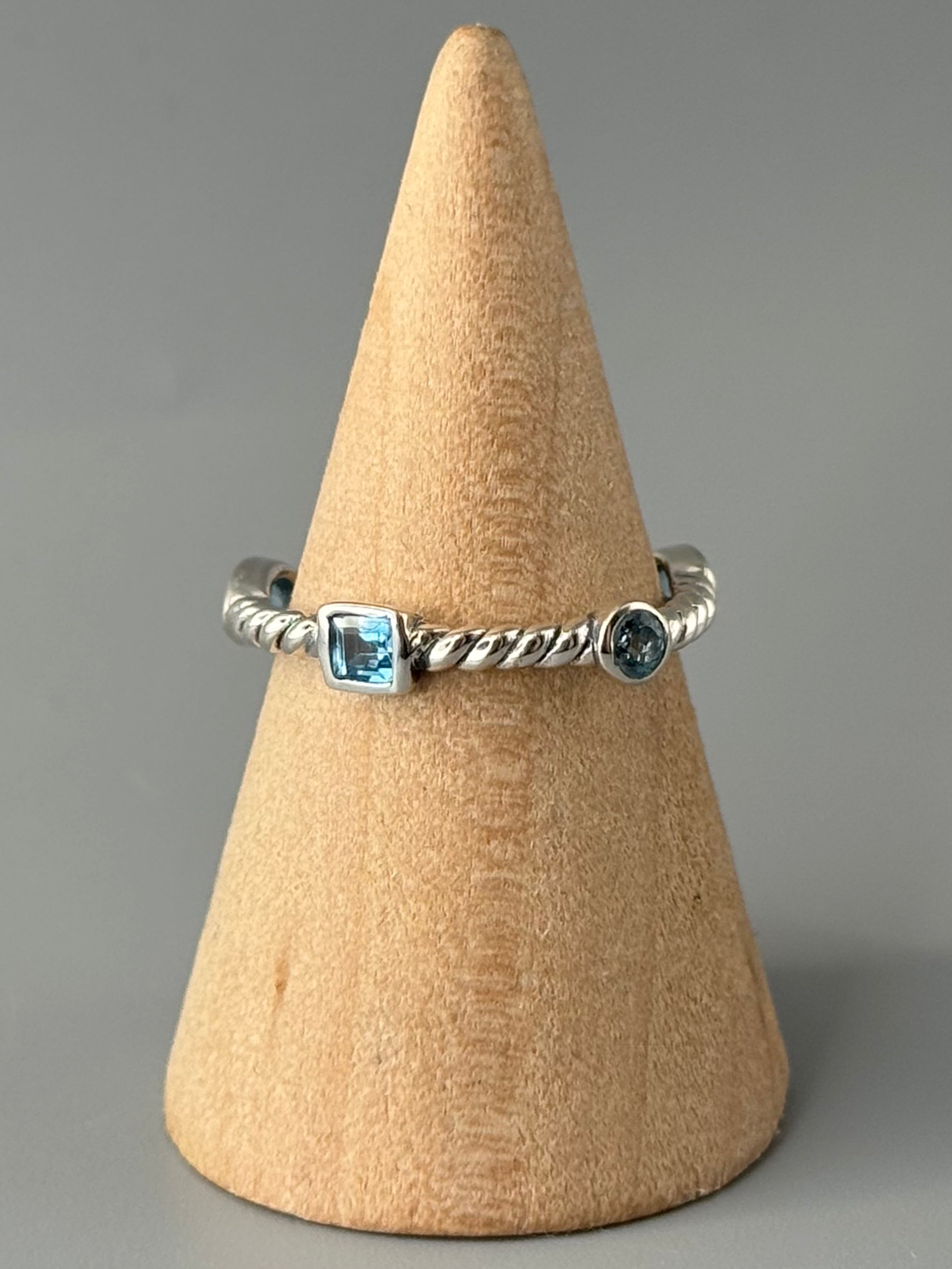•BLUE TOPAZ - FAIRY RING• sterling silver ring (various sizes)