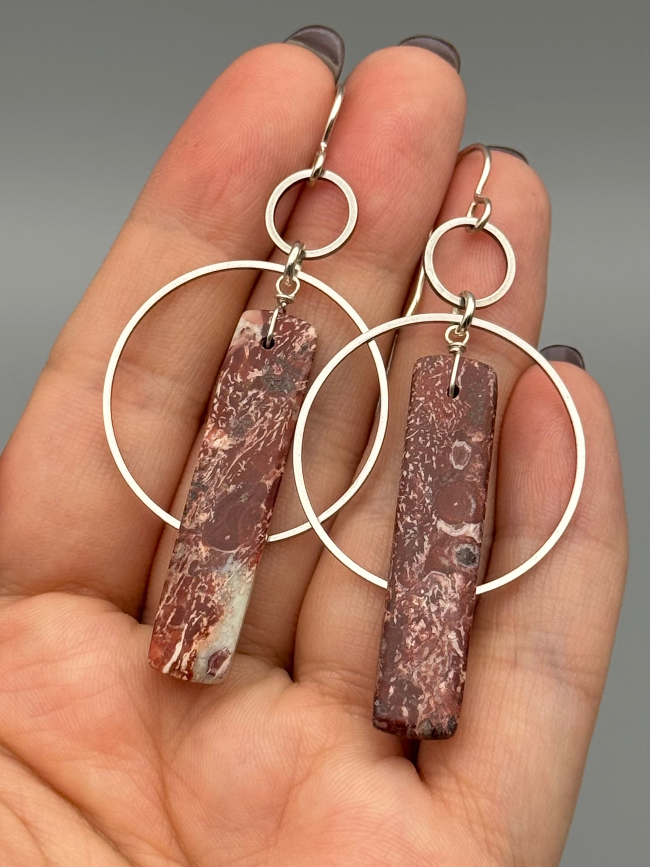 •EQUA-ORBIT• jasper tower + silver earrings