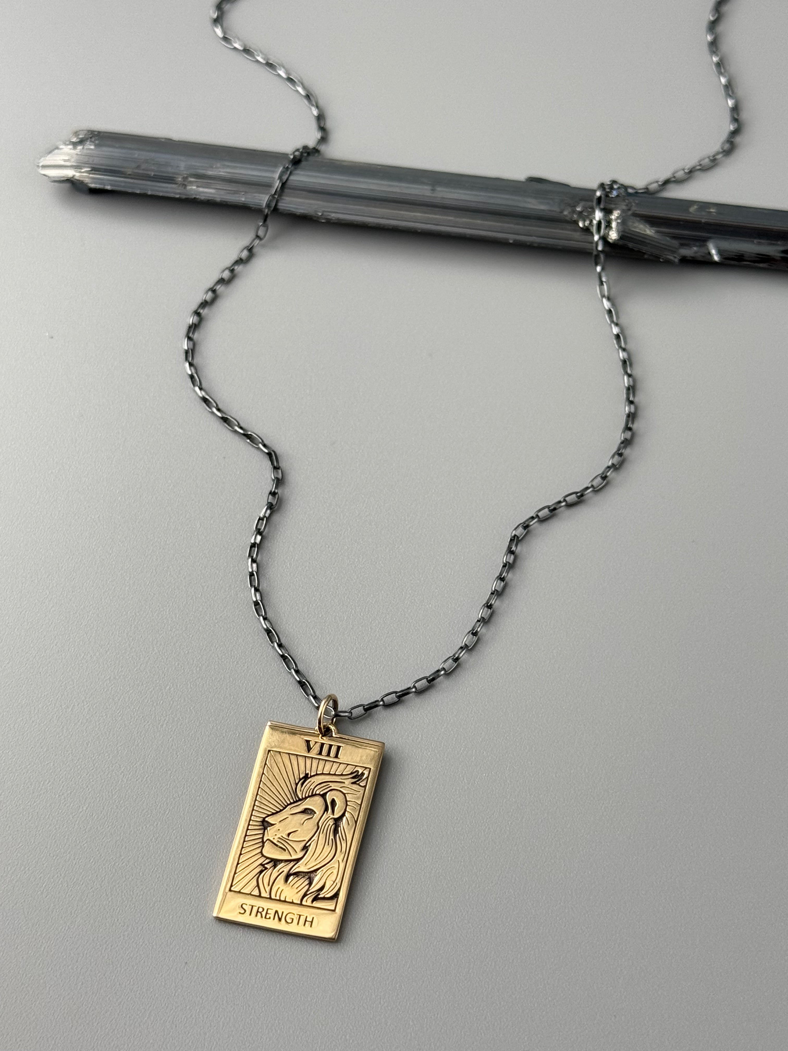 •TAROT TALISMAN• mixed metal necklace (28"-30" long)