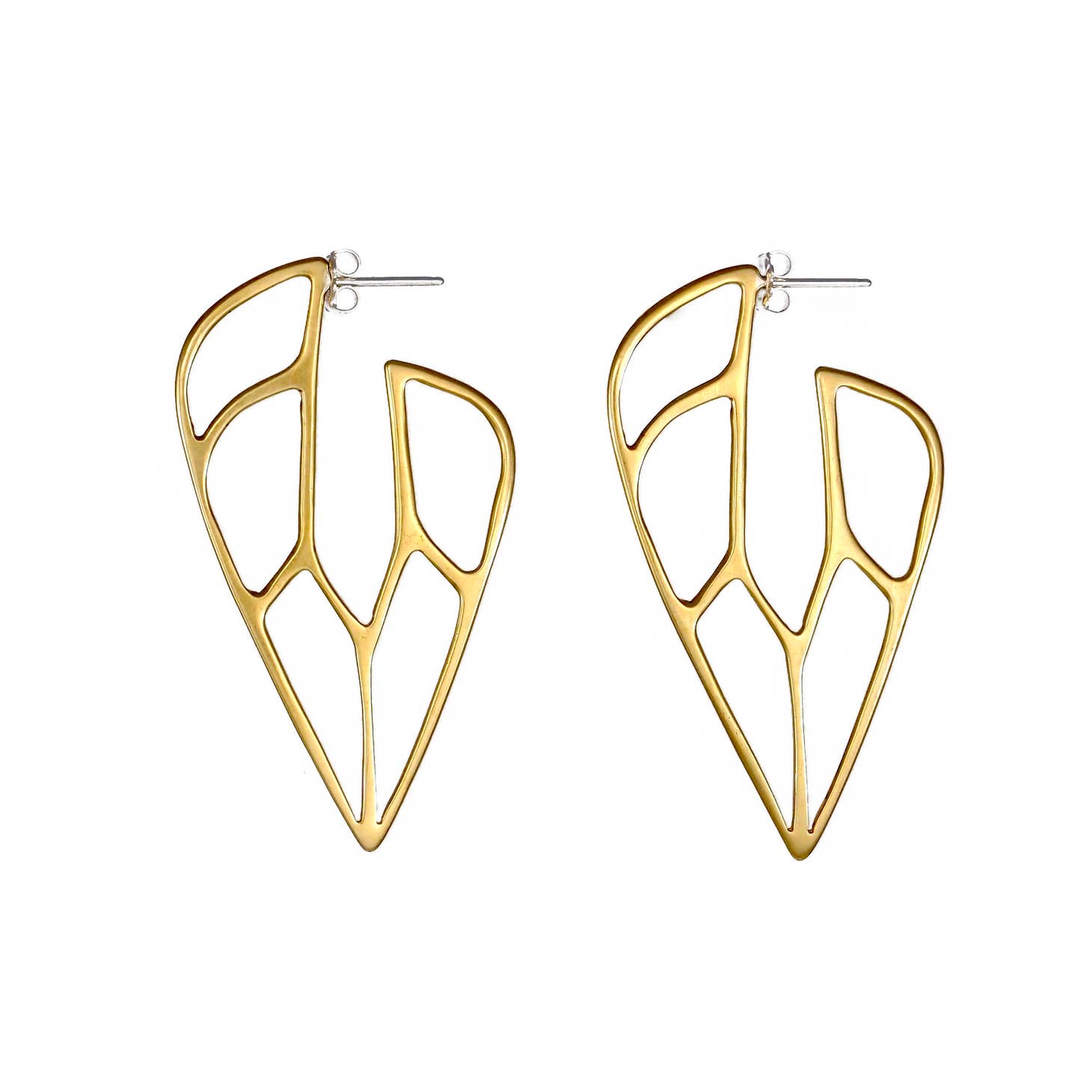 • JADE • gold hoop earrings