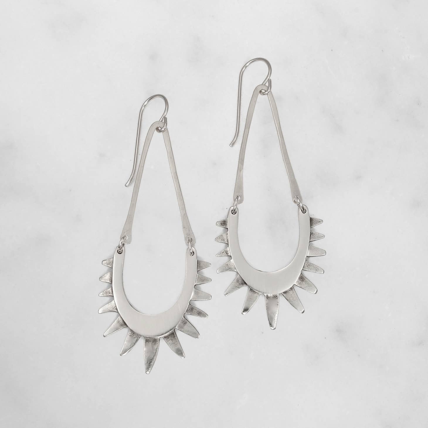 • LUZ • silver dangle earrings