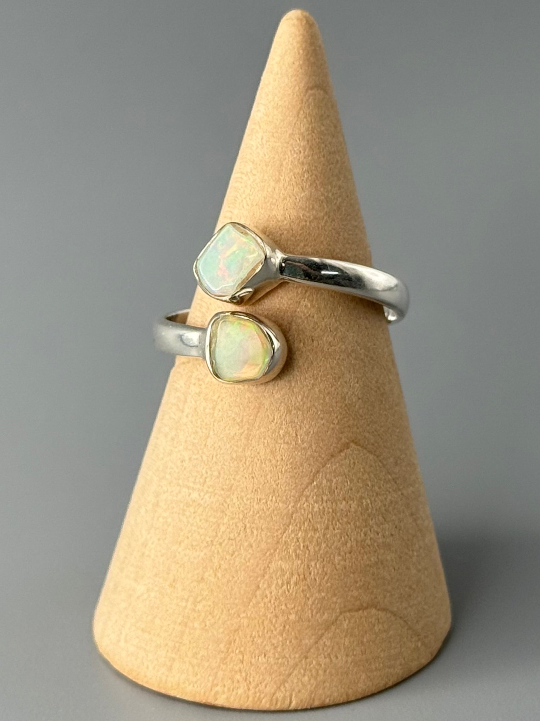 •ETHIOPIAN OPAL - LIL' FREEFORMS• adjustable silver ring