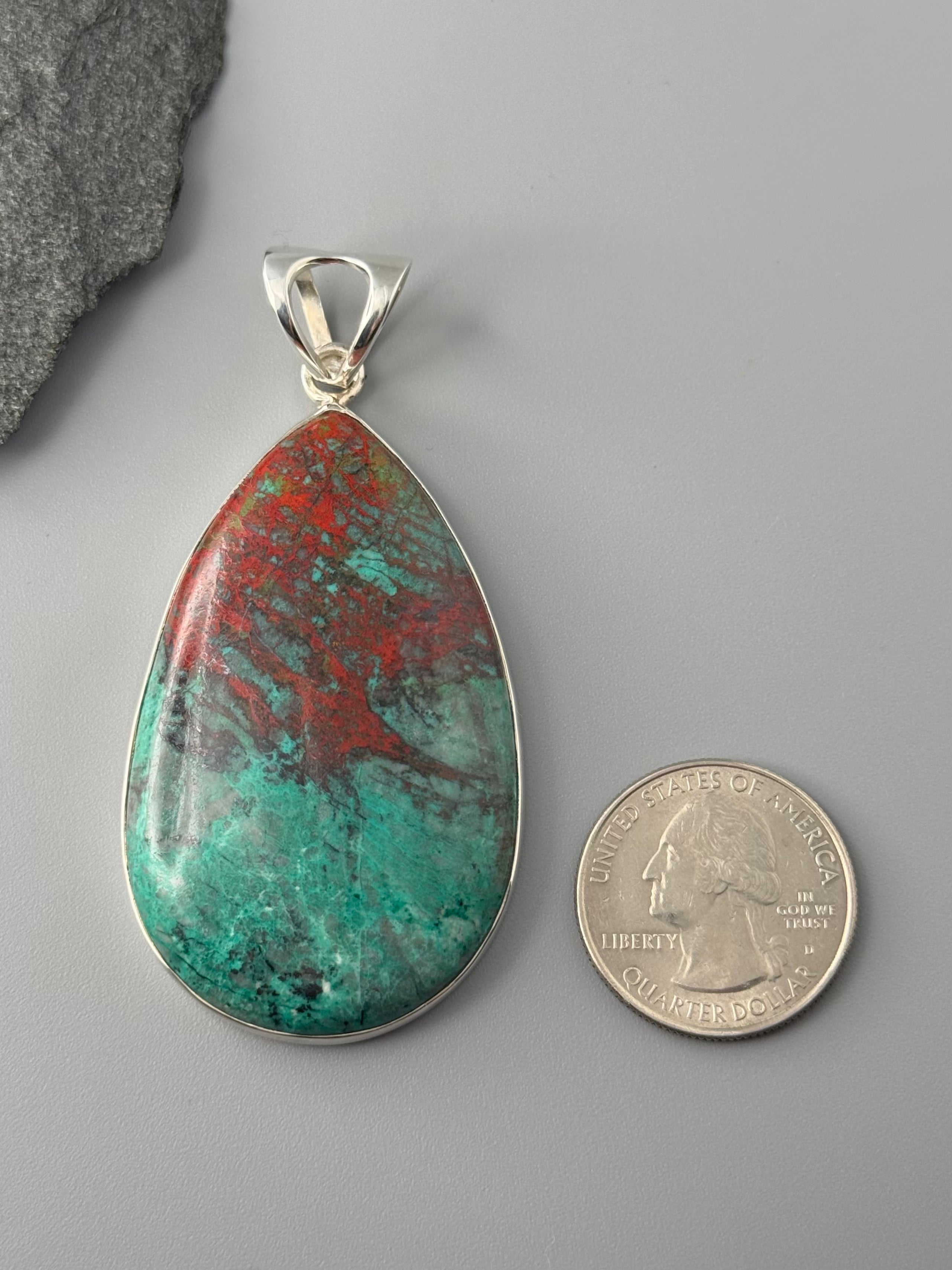 •SONORAN JASPER - TEARDROP 2• sterling silver pendant