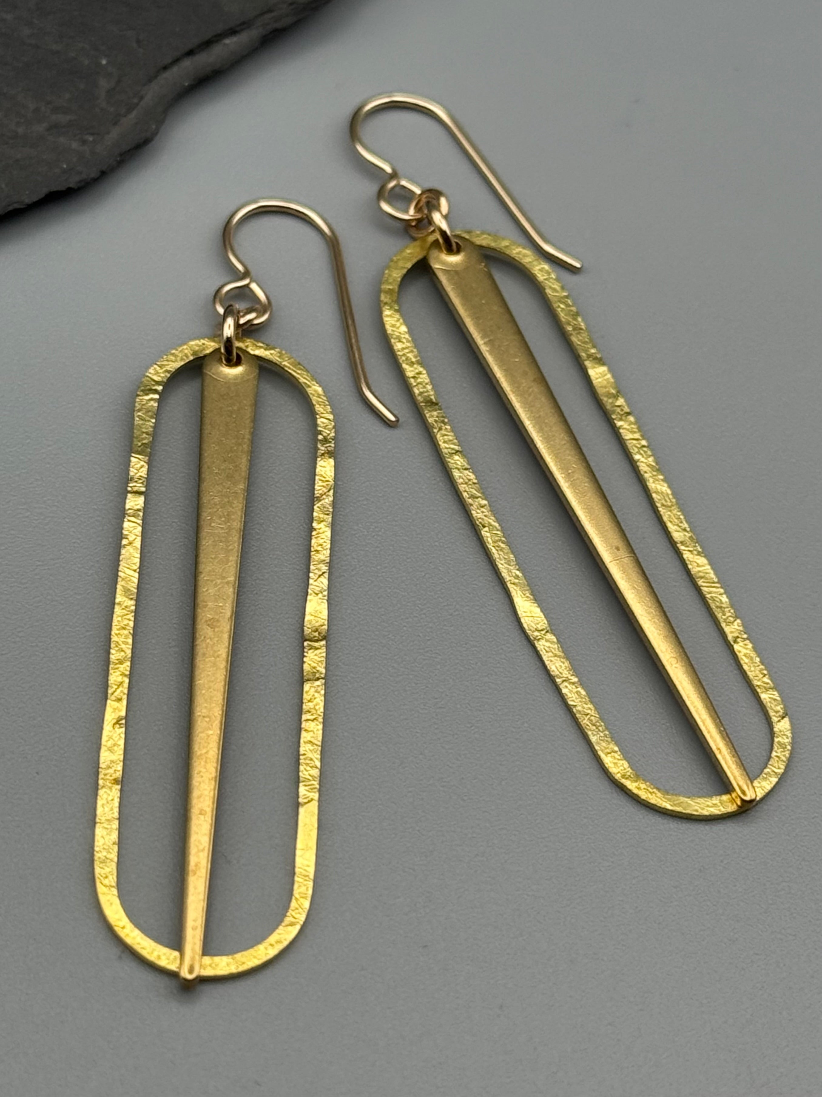 •PENDULUM• gold dangle earrings