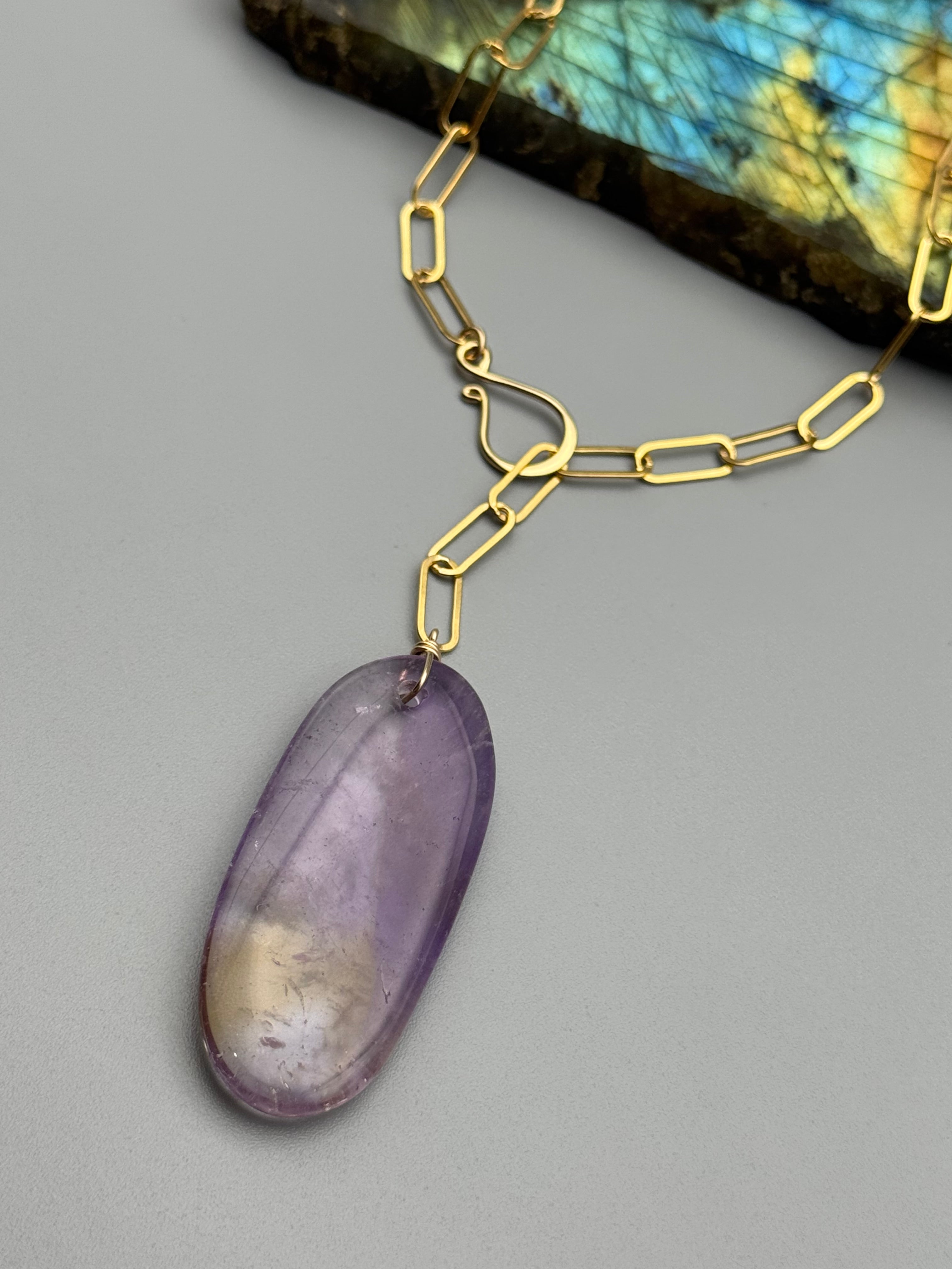 •LINKED• ametrine + gold necklace (ADJ to 19")