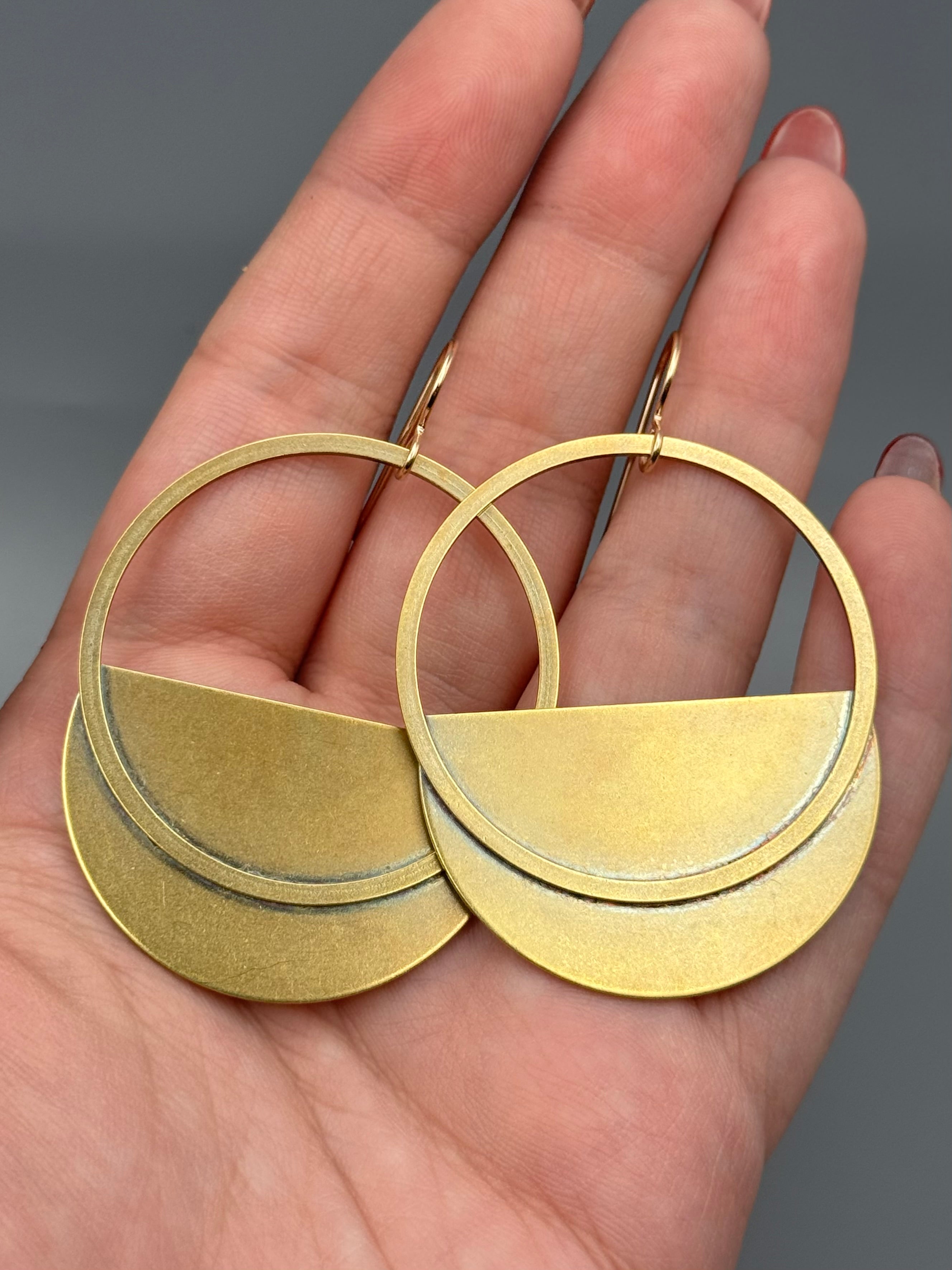 •RISE• gold dangle earrings