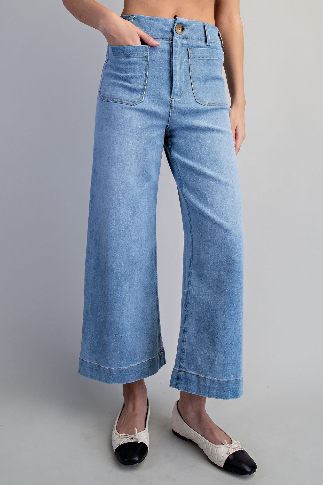 •CORDELIA - CLASSIC• cropped straight leg denim pants