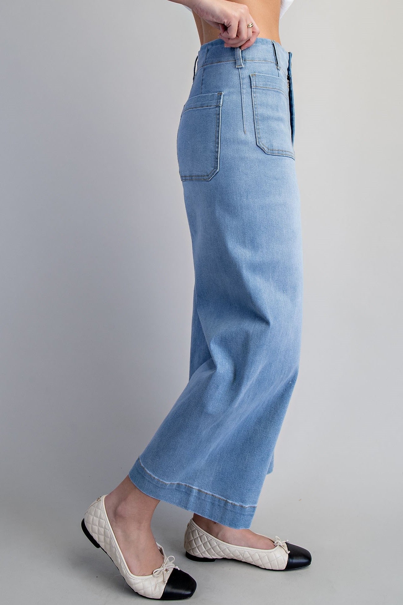 •CORDELIA - CLASSIC• cropped straight leg denim pants