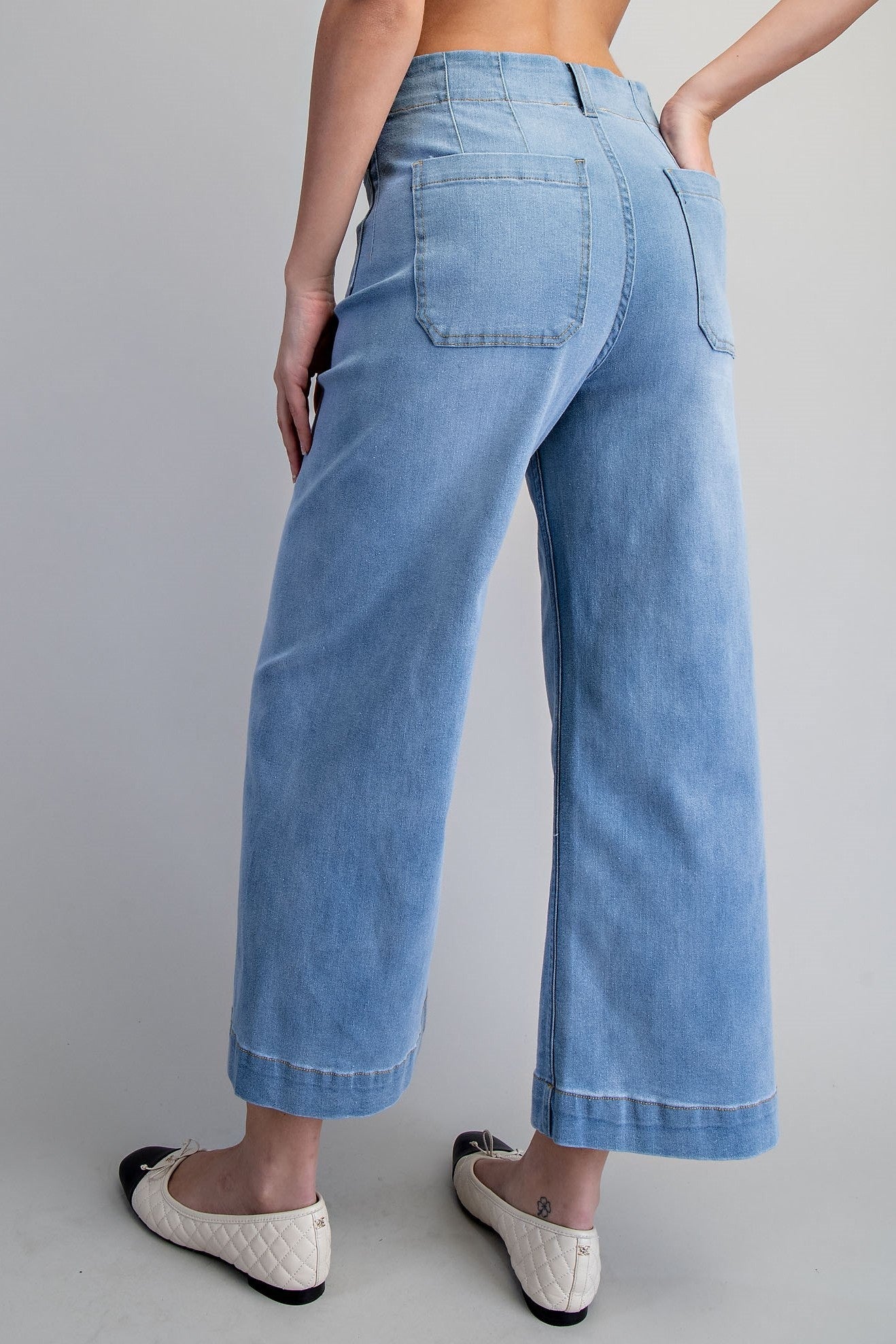 •CORDELIA - CLASSIC• cropped straight leg denim pants