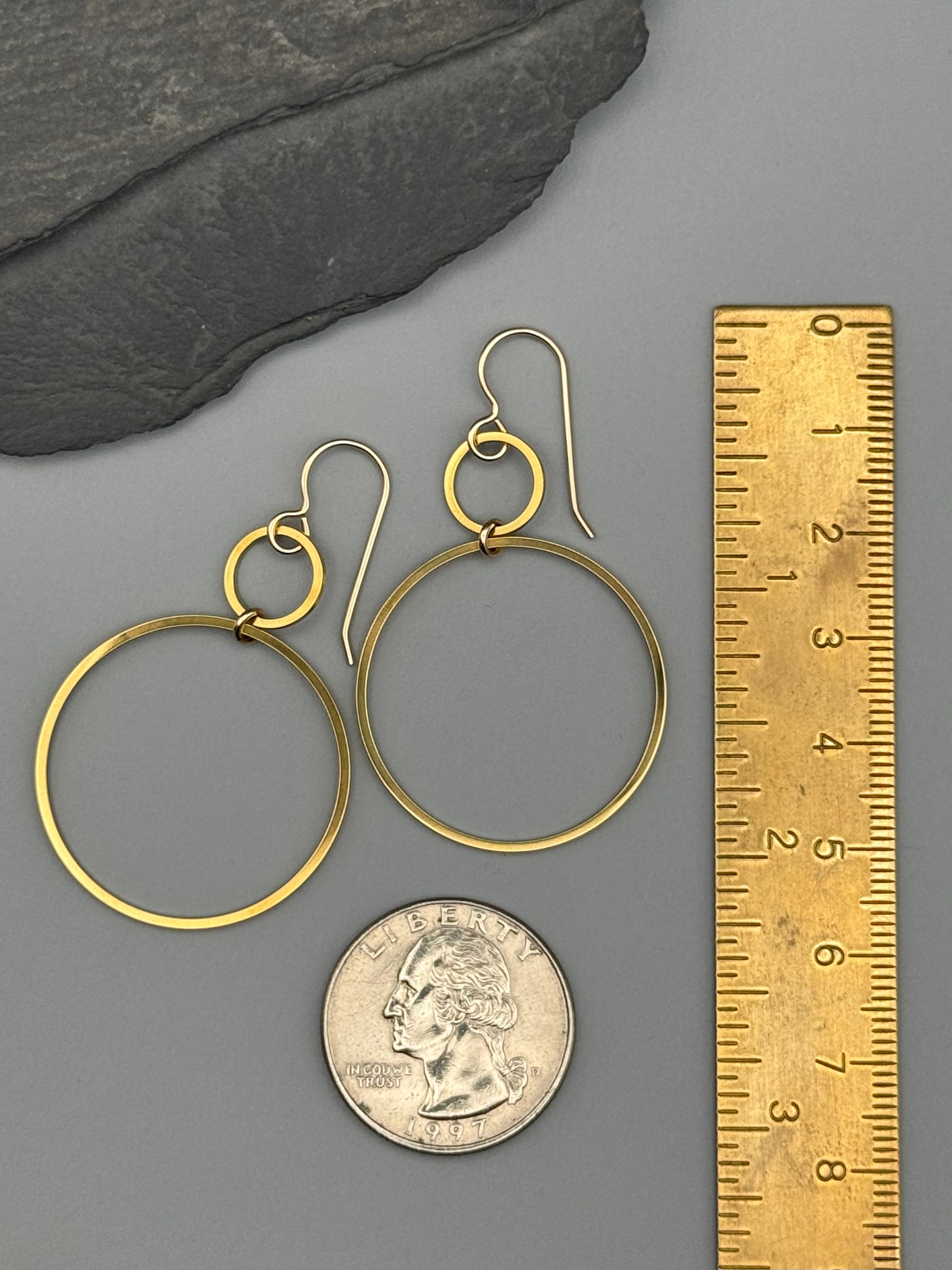 •EQUA-ORBIT MEDIUM• gold dangle earrings