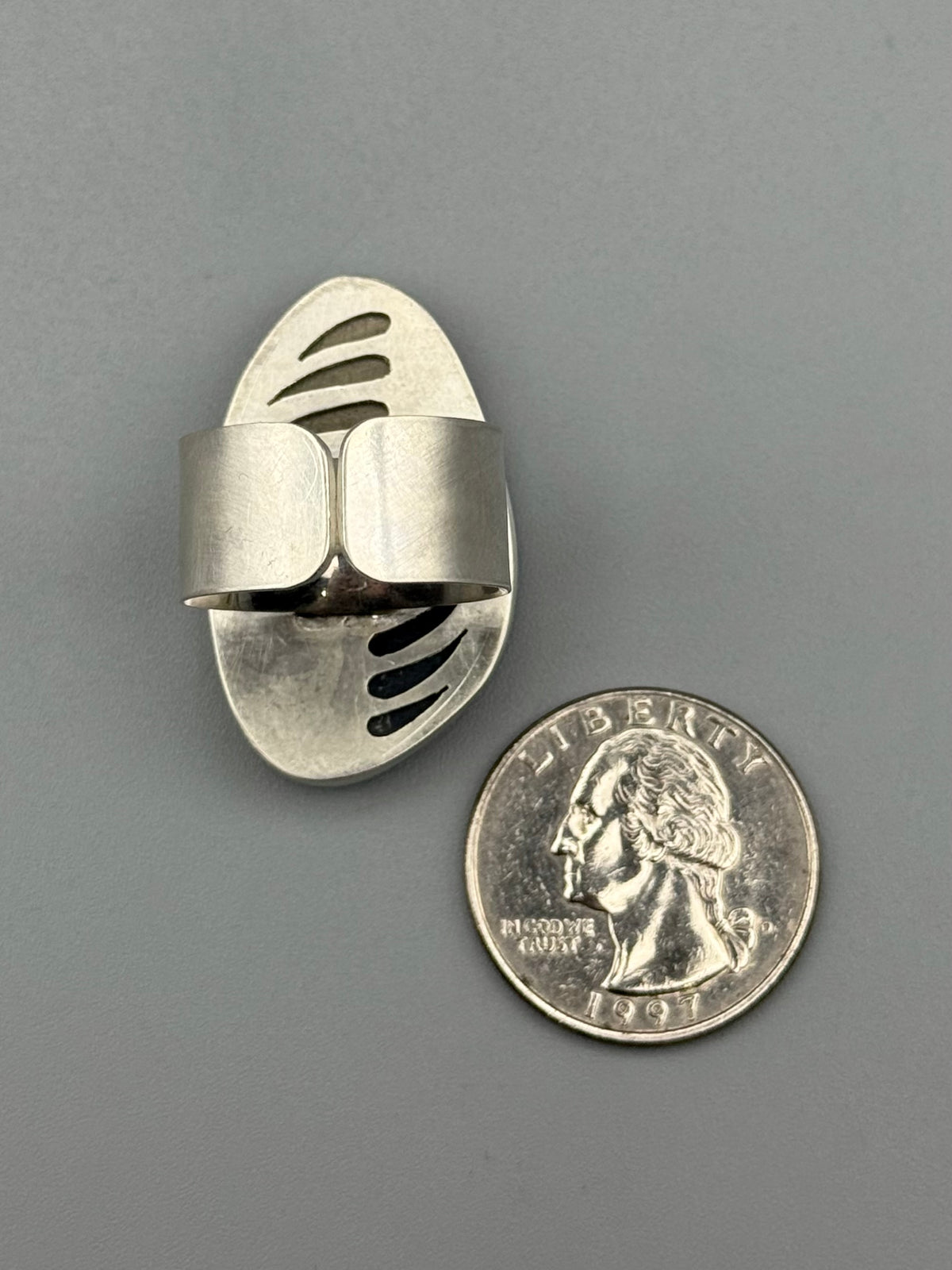 •WEST WIND• apache gold (pyrite in schist) + silver adjustable ring (size 7.5)