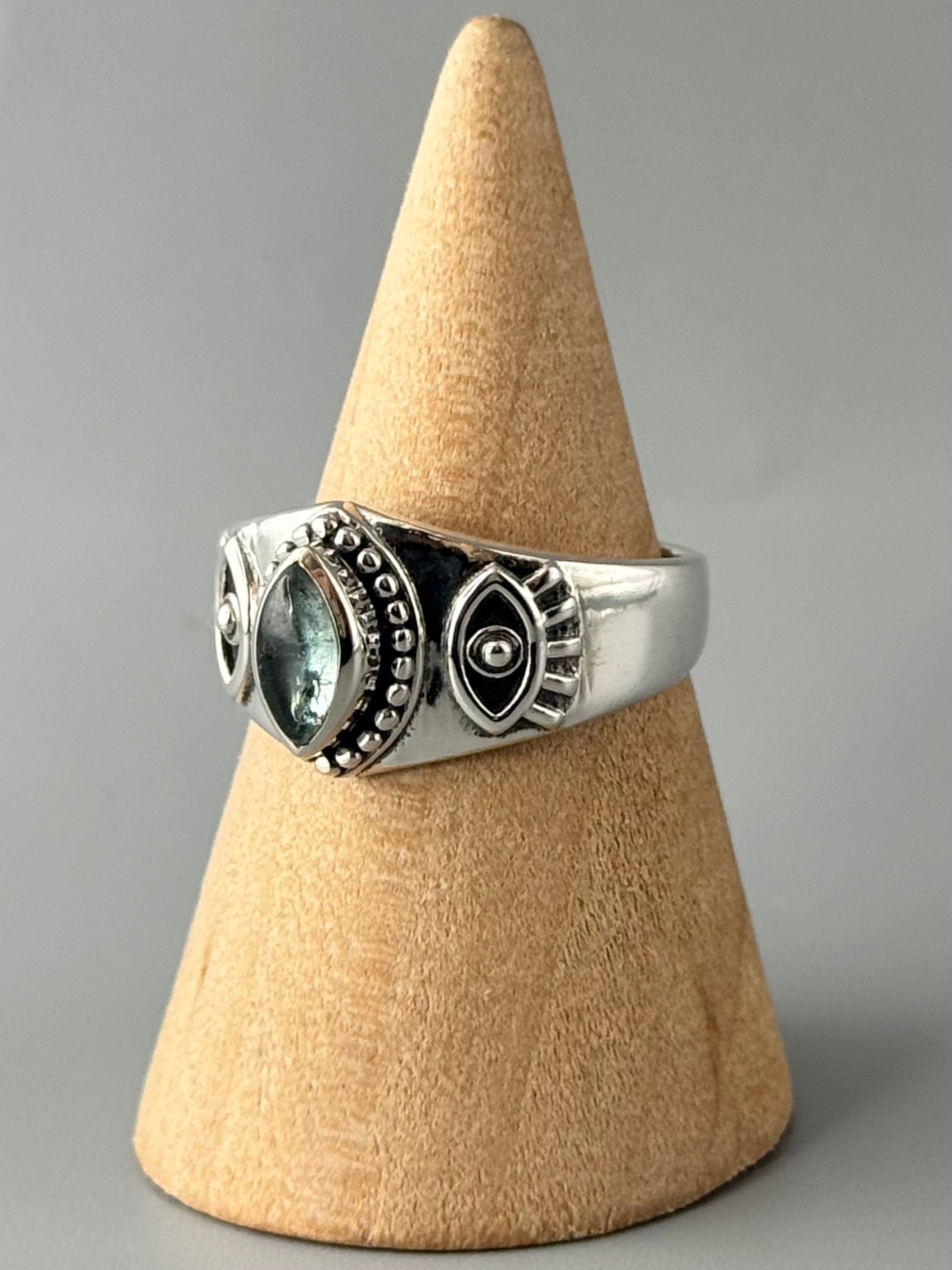 •TOURMALINE - GAZE• sterling silver ring (size 9)