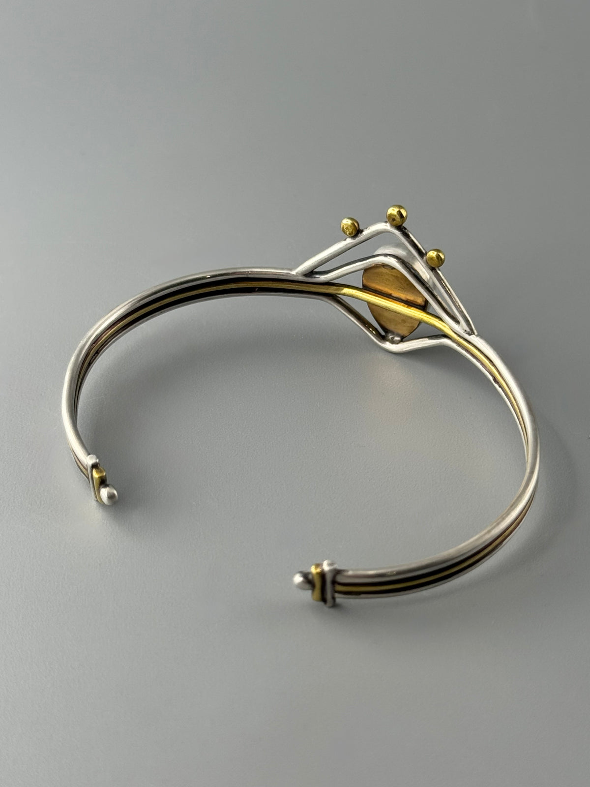 •GOLDEN HILL TURQUOISE• mixed metal cuff bracelet