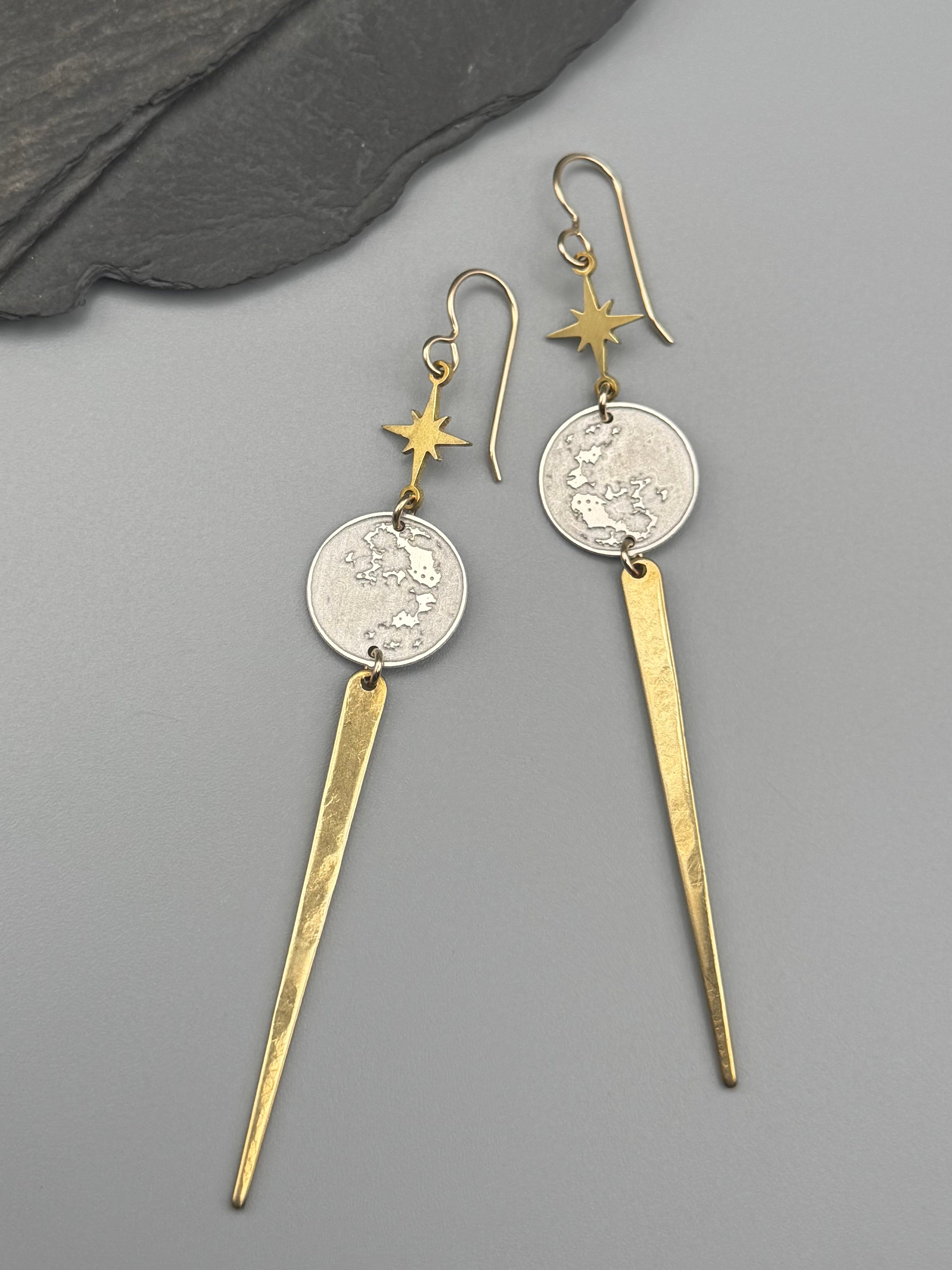 •NORTHERN EXPOSURE• mixed metal dangle earrings