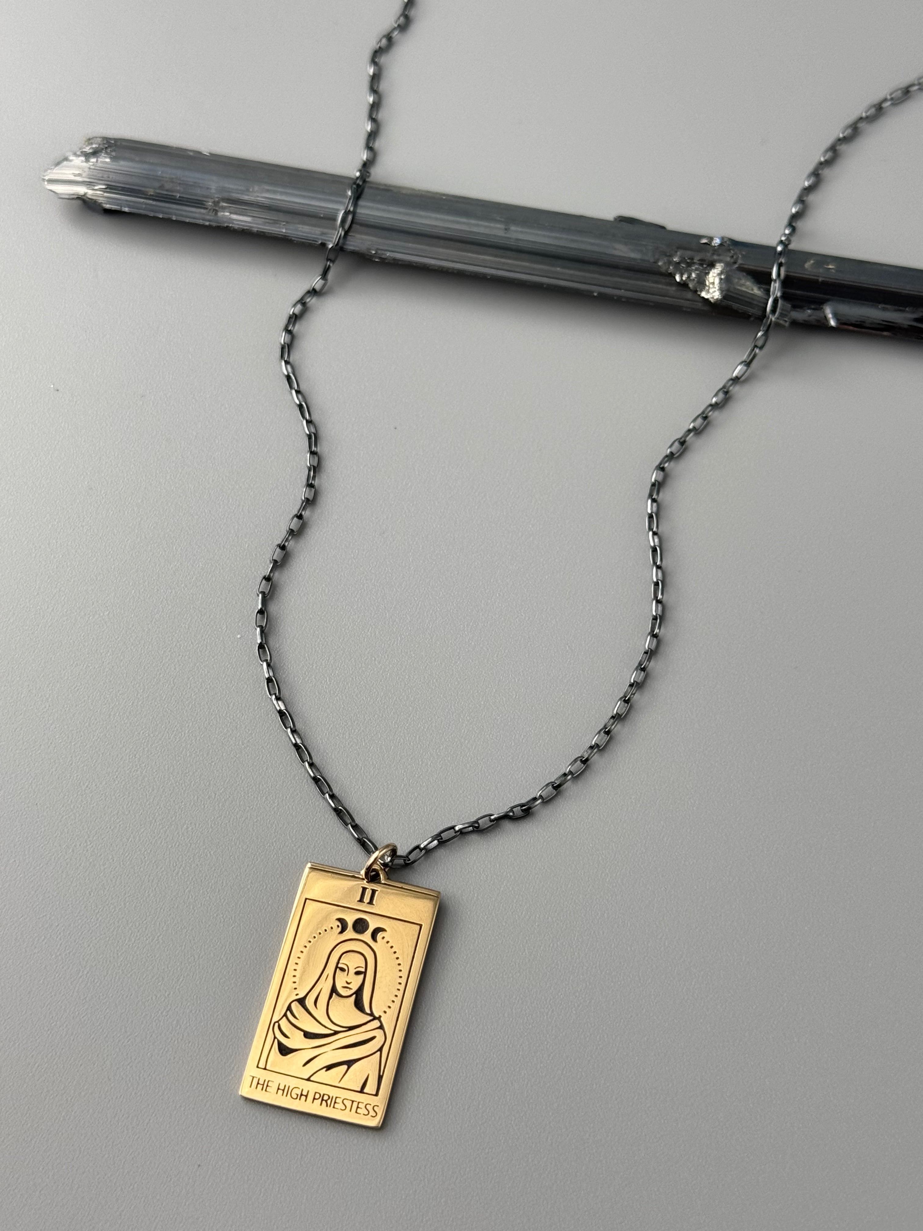 •TAROT TALISMAN• mixed metal necklace (28"-30" long)