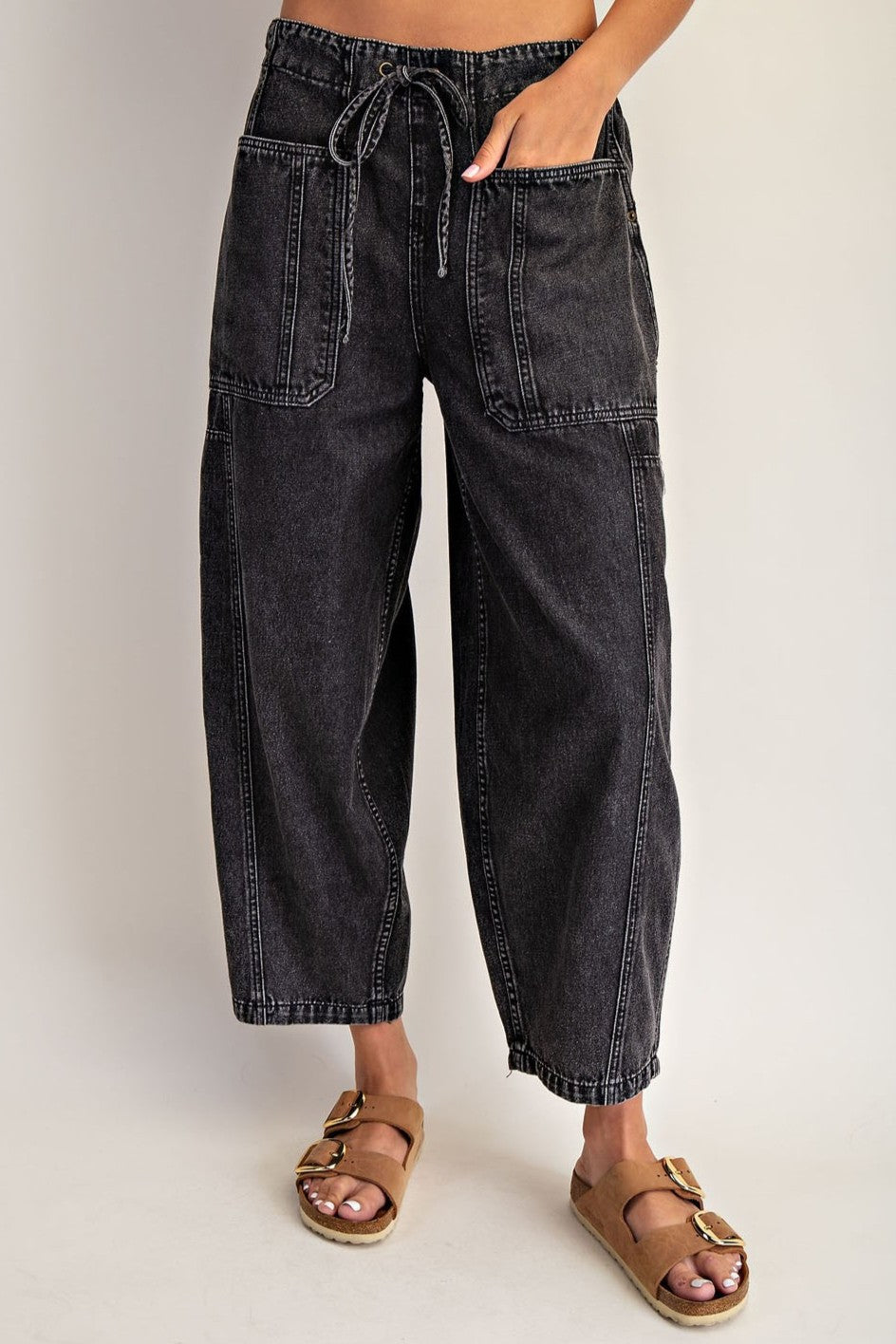 •FINN• cropped cotton blend pants