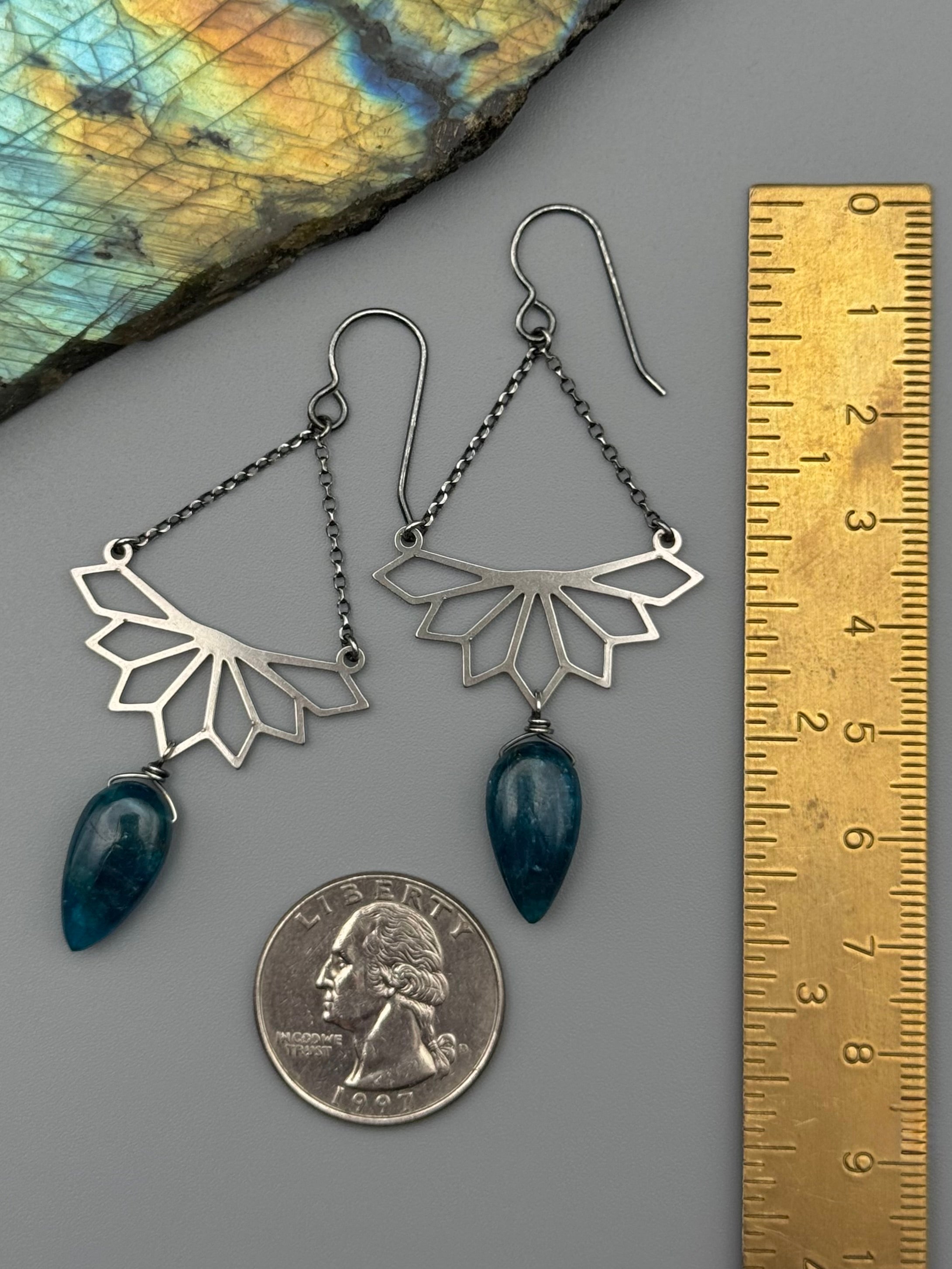 •RISE ABOVE• apatite + silver earrings