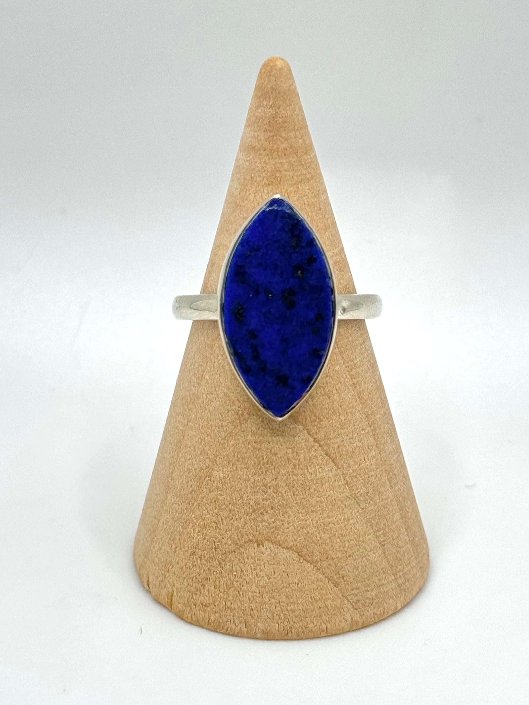 •LAPIS - LARGE EYE• silver ring (size 7.5)